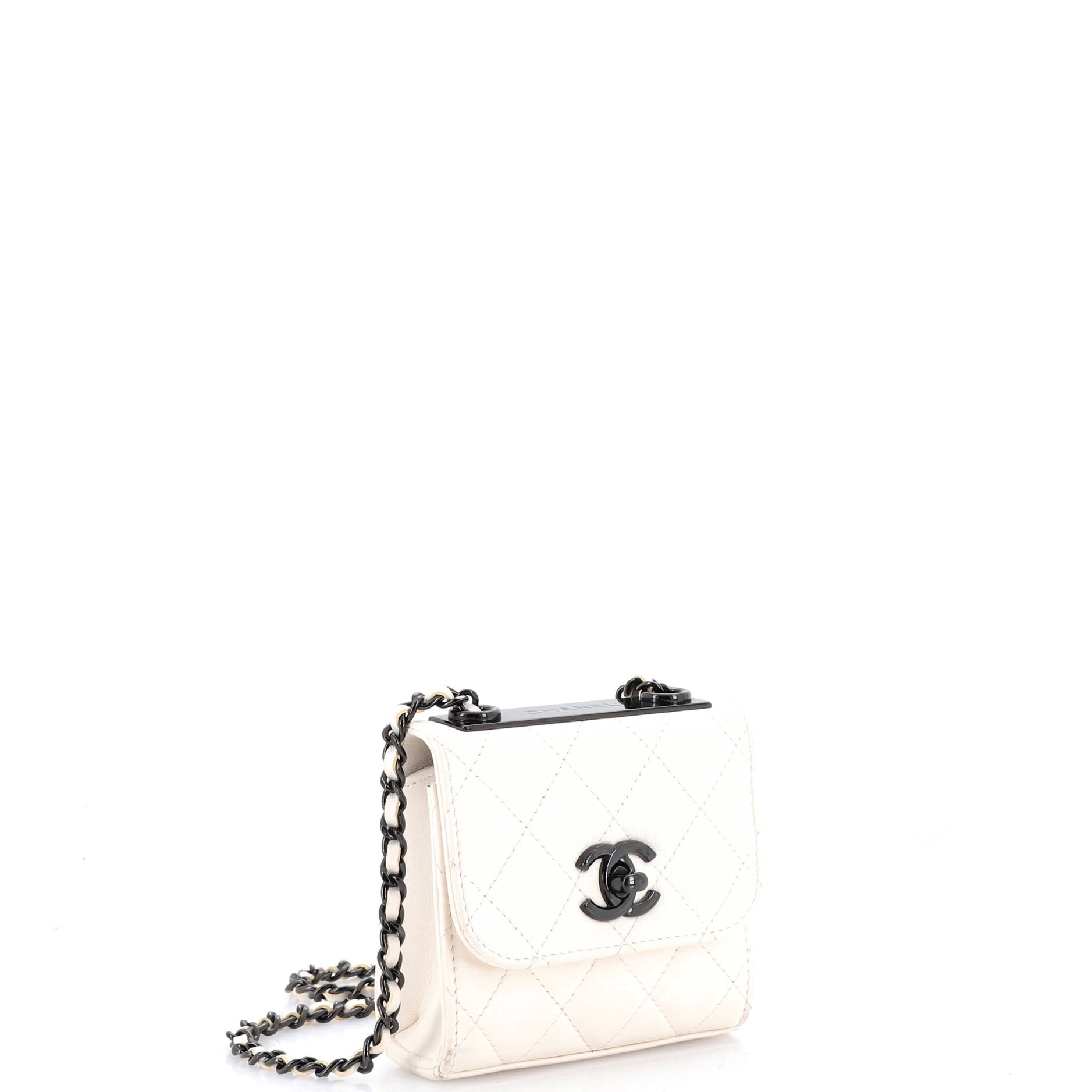 Trendy CC Clutch with Chain Quilted Lambskin Small