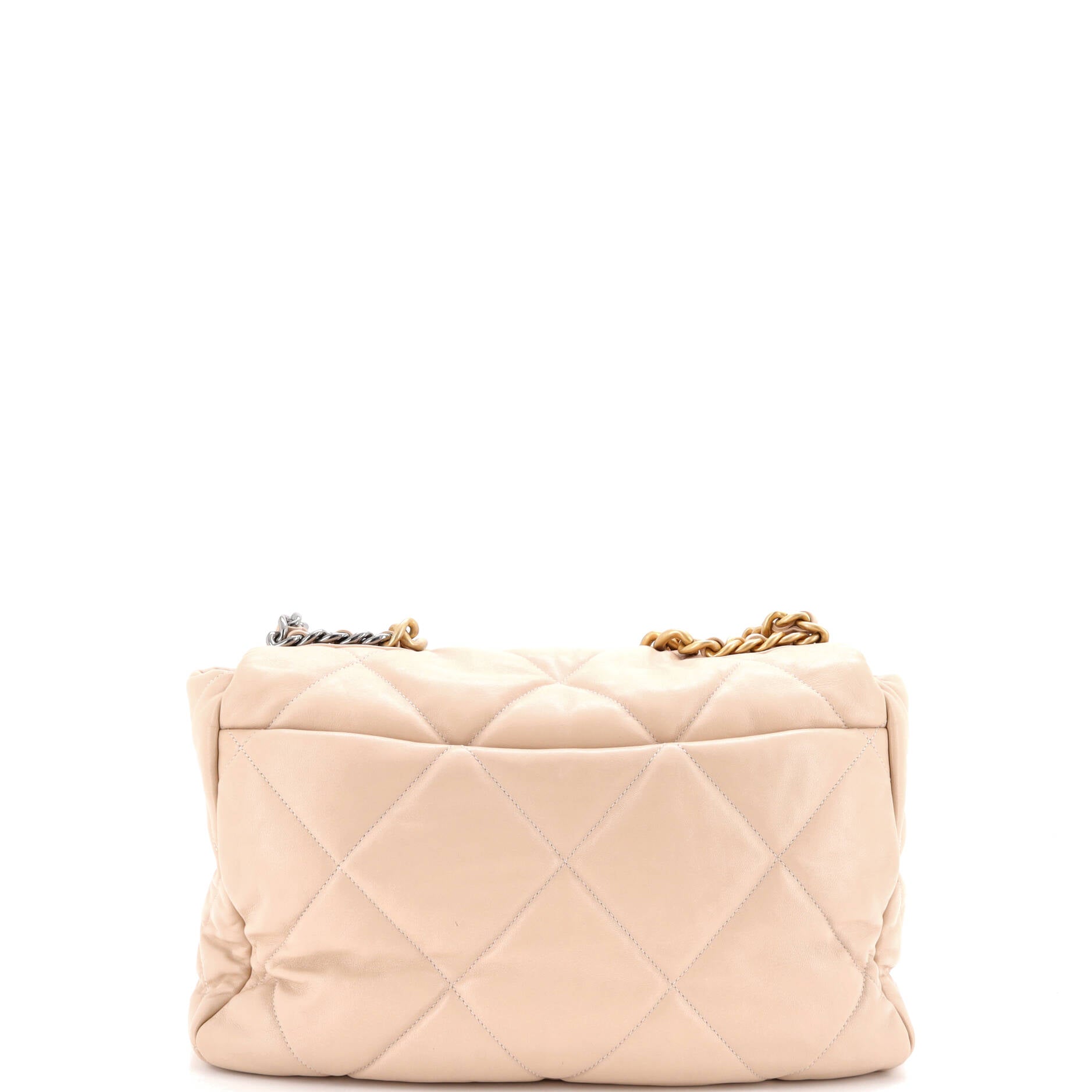 19 Flap Bag Quilted Leather Maxi