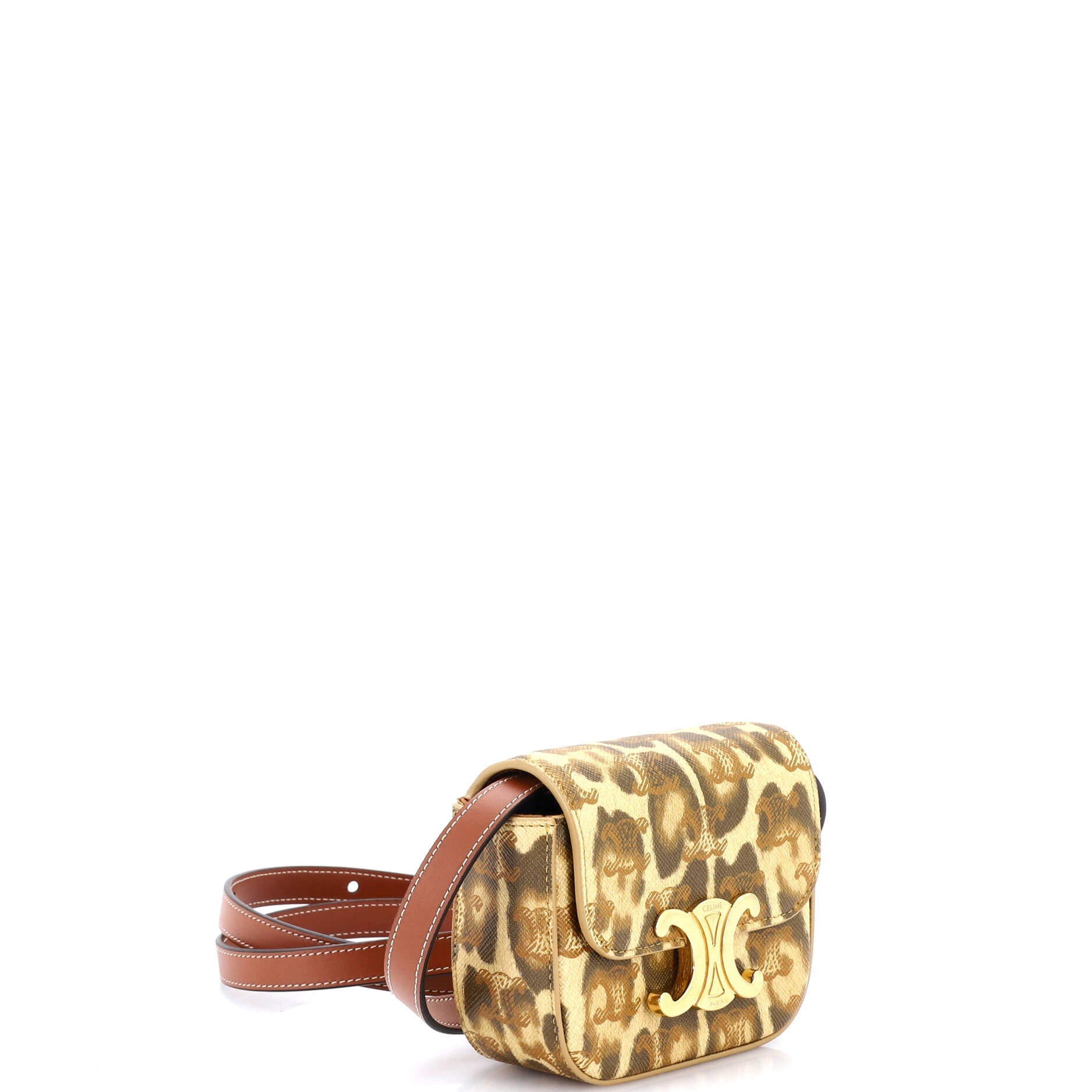 Claude Shoulder Bag Printed Triomphe Coated Canvas Mini