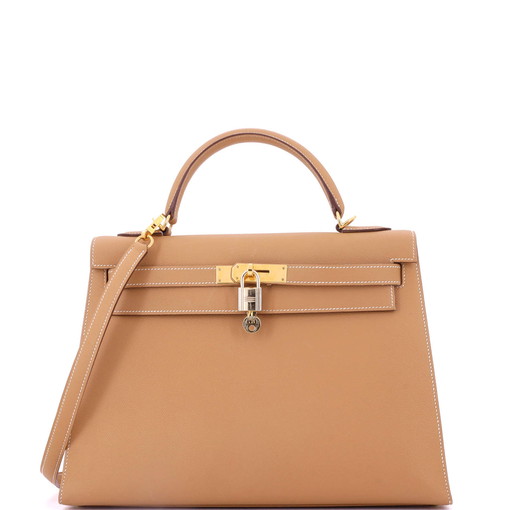 Kelly Handbag Natural Epsom with Gold Hardware 32