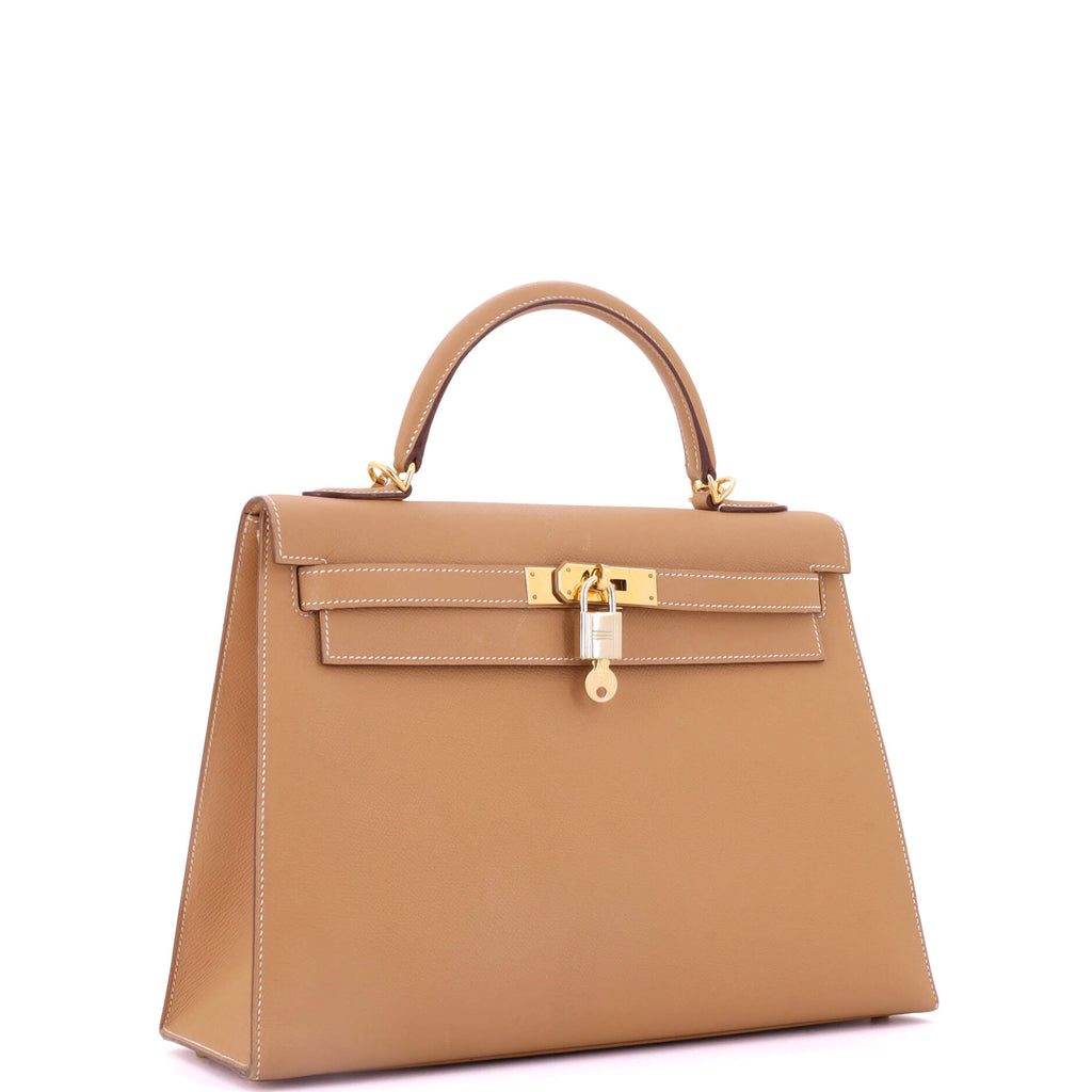 Kelly Handbag Natural Epsom with Gold Hardware 32