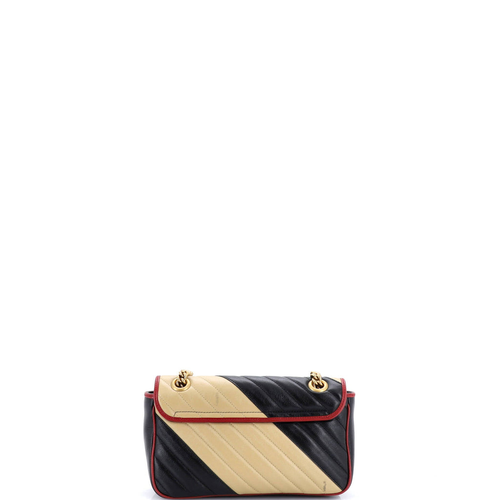 GG Marmont Flap Bag Diagonal Quilted Leather Small