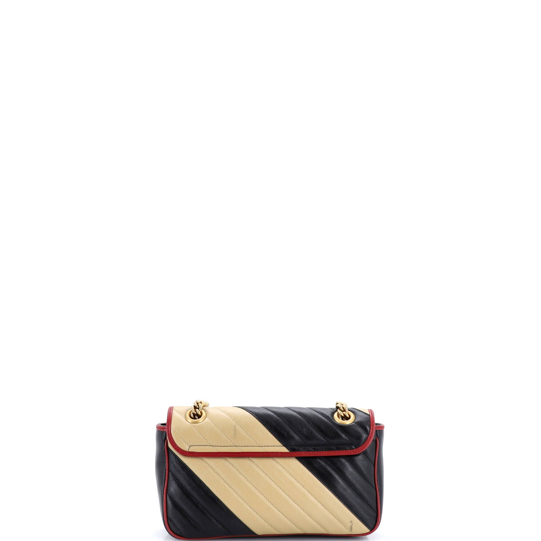 GG Marmont Flap Bag Diagonal Quilted Leather Small