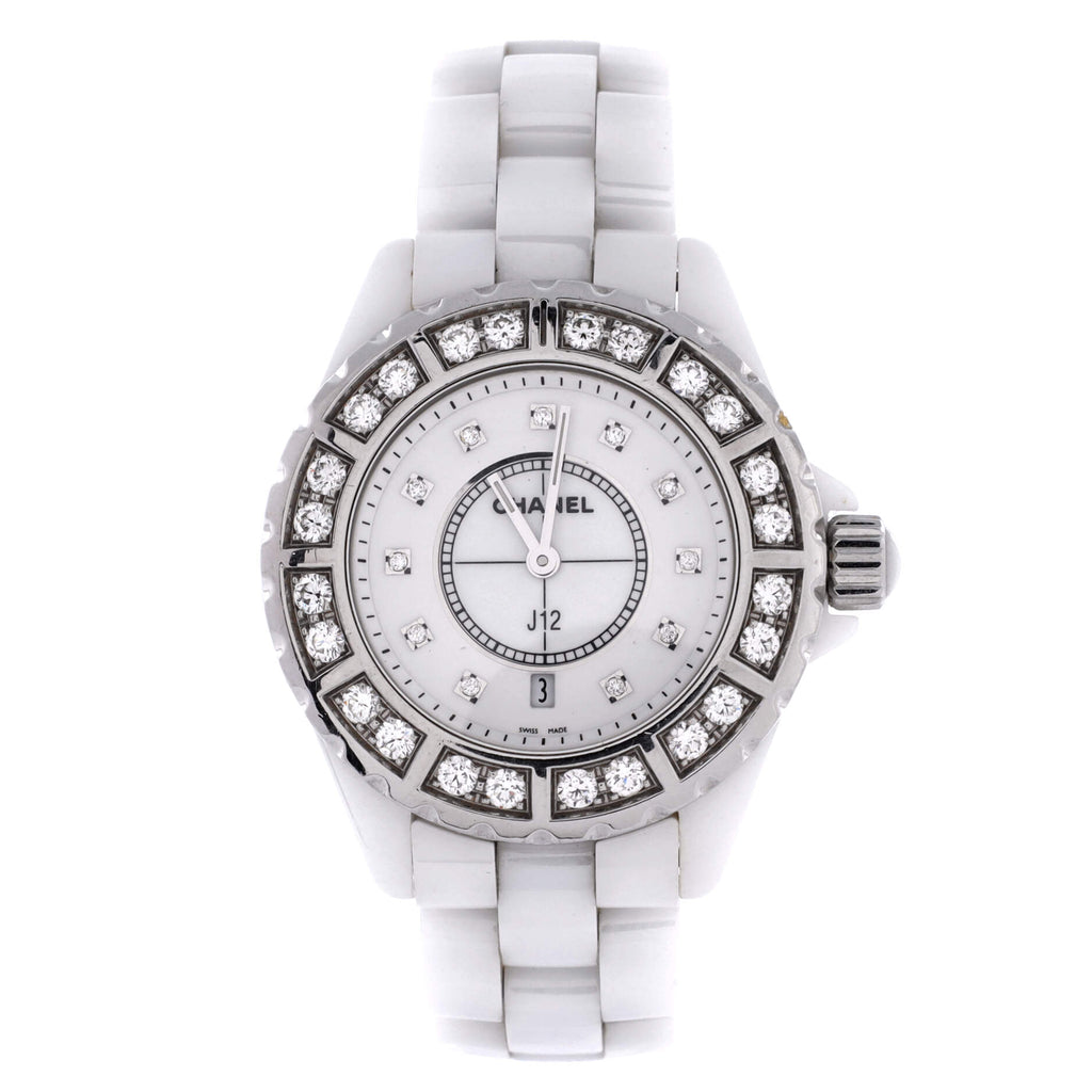 J12 Quartz Watch Ceramic and Stainless Steel with Diamond Bezel and Markers 33