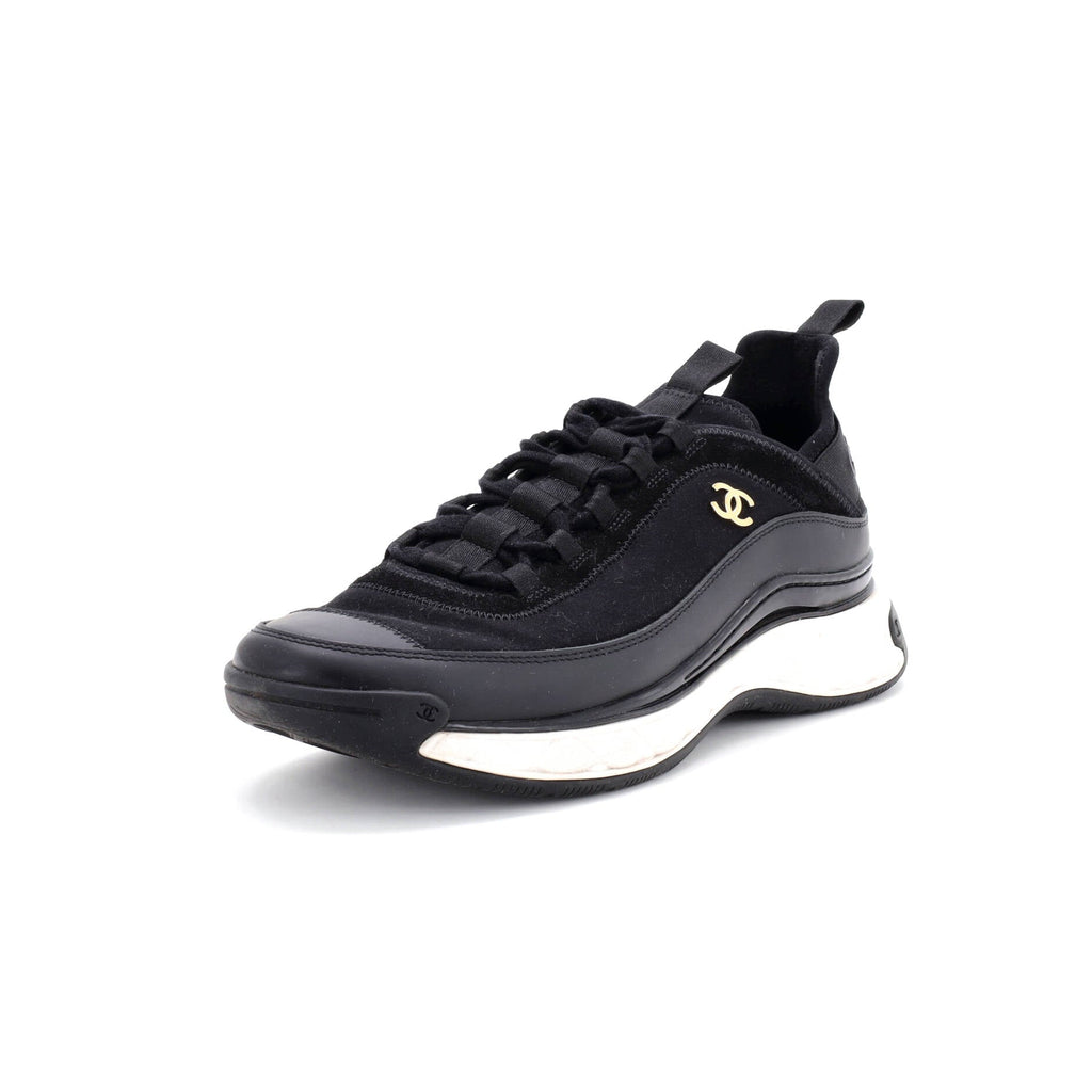 Women's CC Cap Toe Logo Sneakers Suede and Mixed Fibers
