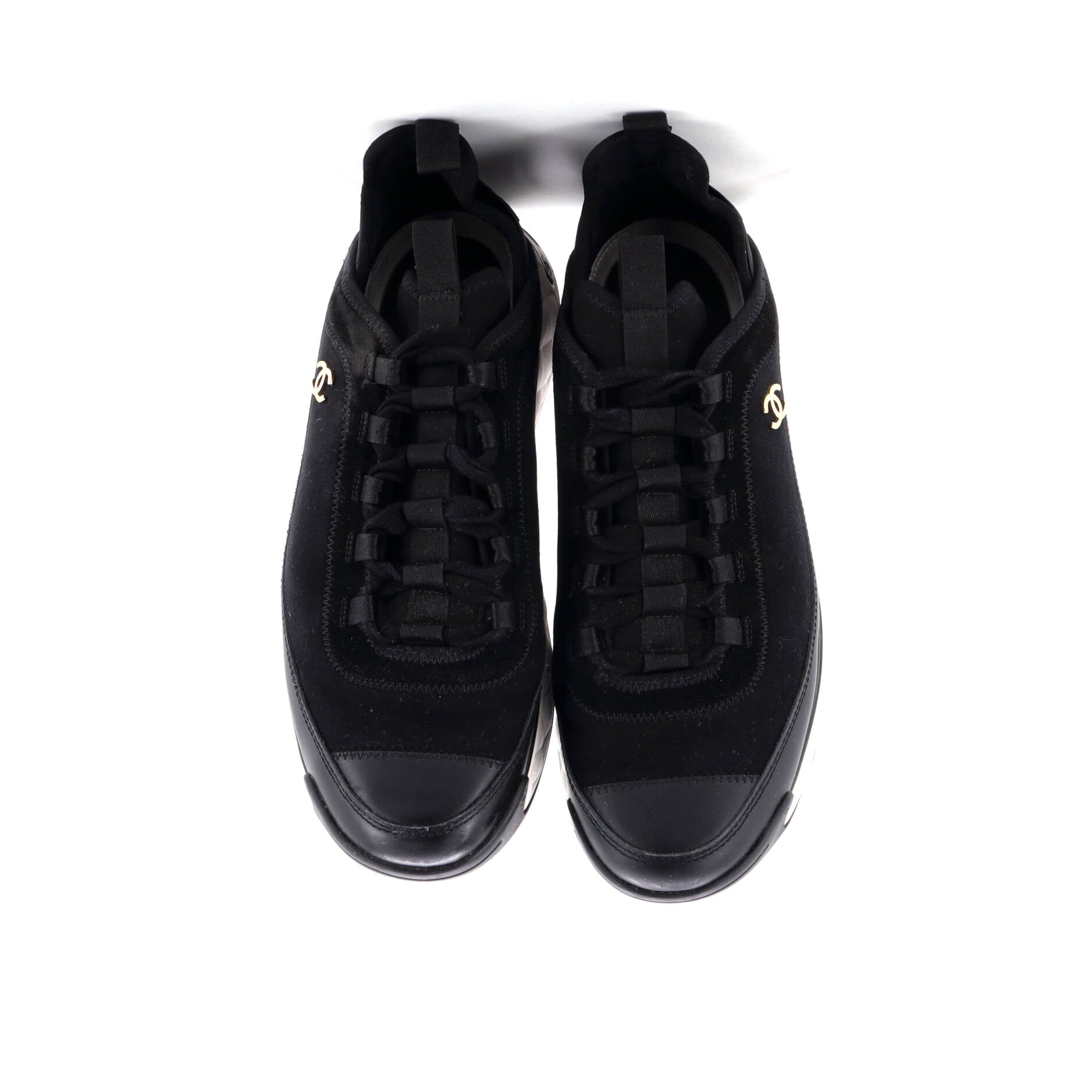 Women's CC Cap Toe Logo Sneakers Suede and Mixed Fibers