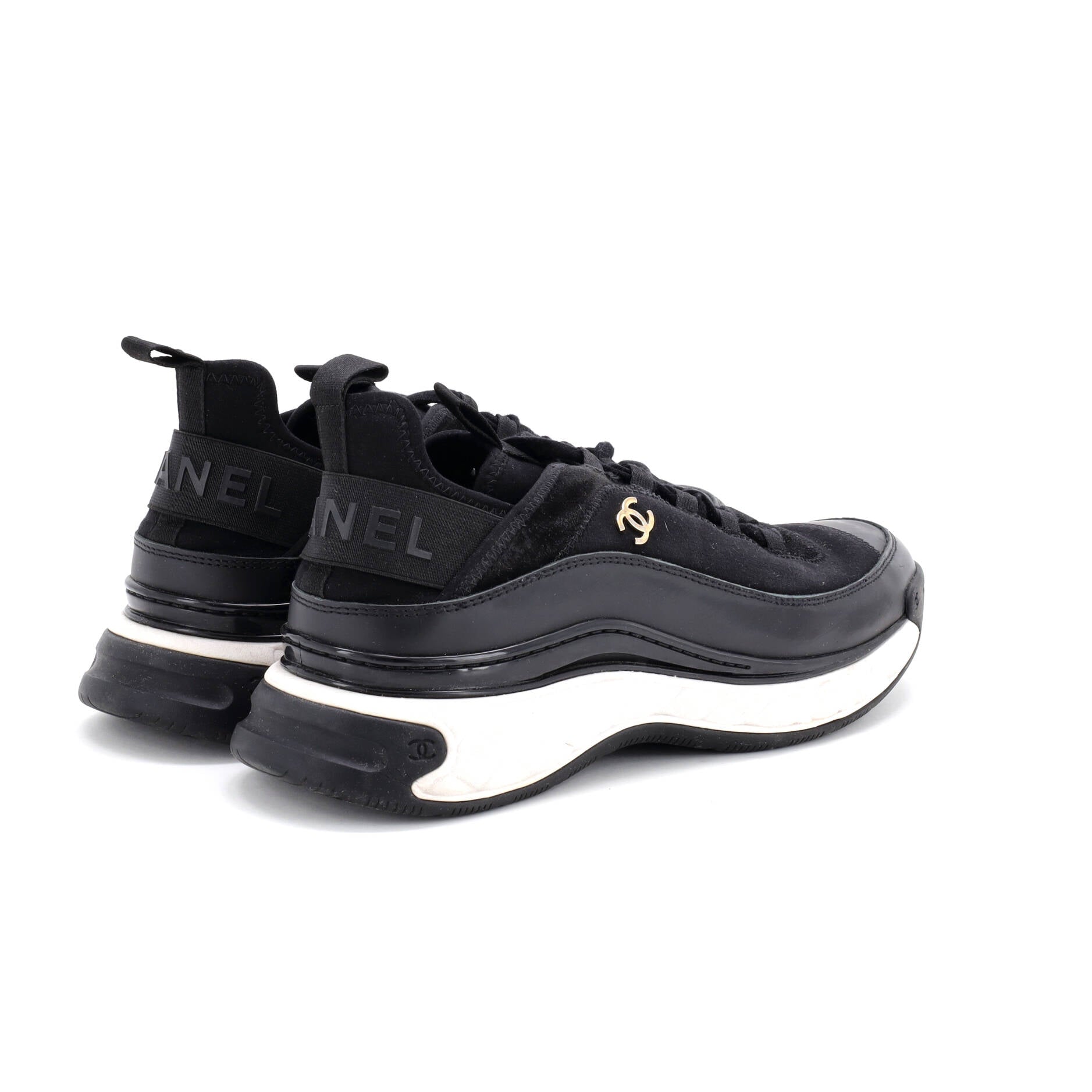 Women's CC Cap Toe Logo Sneakers Suede and Mixed Fibers