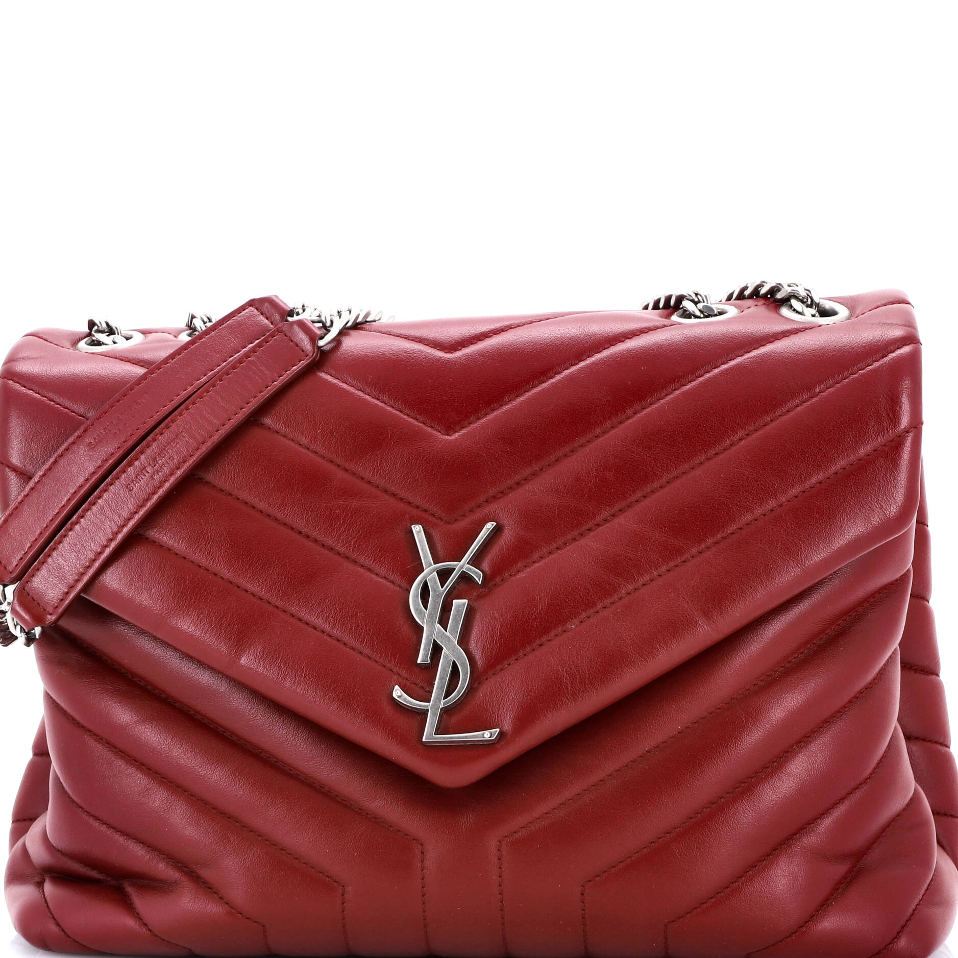 Loulou Shoulder Bag Matelasse Chevron Leather Medium