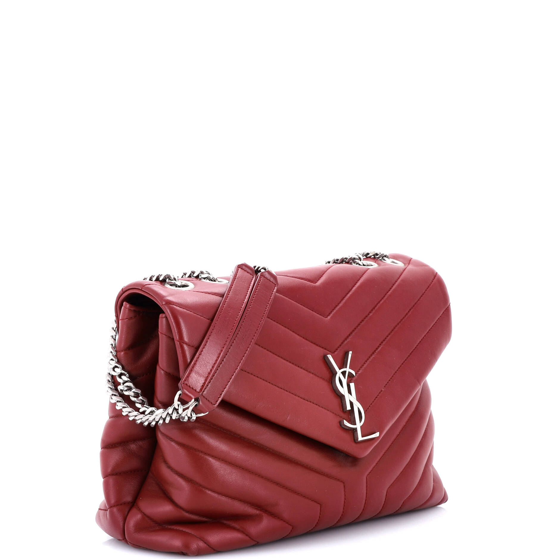 Loulou Shoulder Bag Matelasse Chevron Leather Medium
