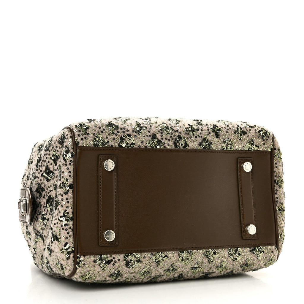 Sequin Monogram Sunshine Express Speedy Kaki