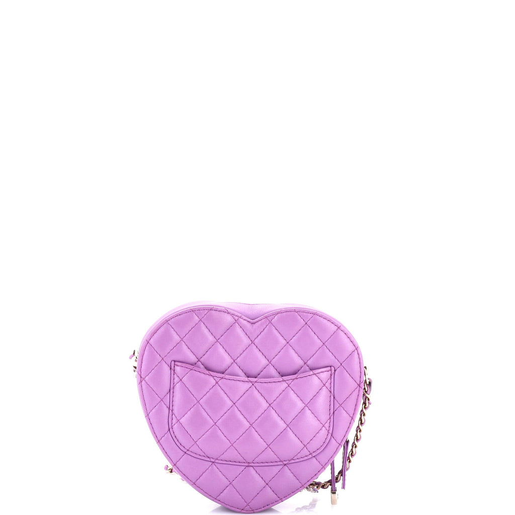 CC in Love Heart Bag Quilted Lambskin