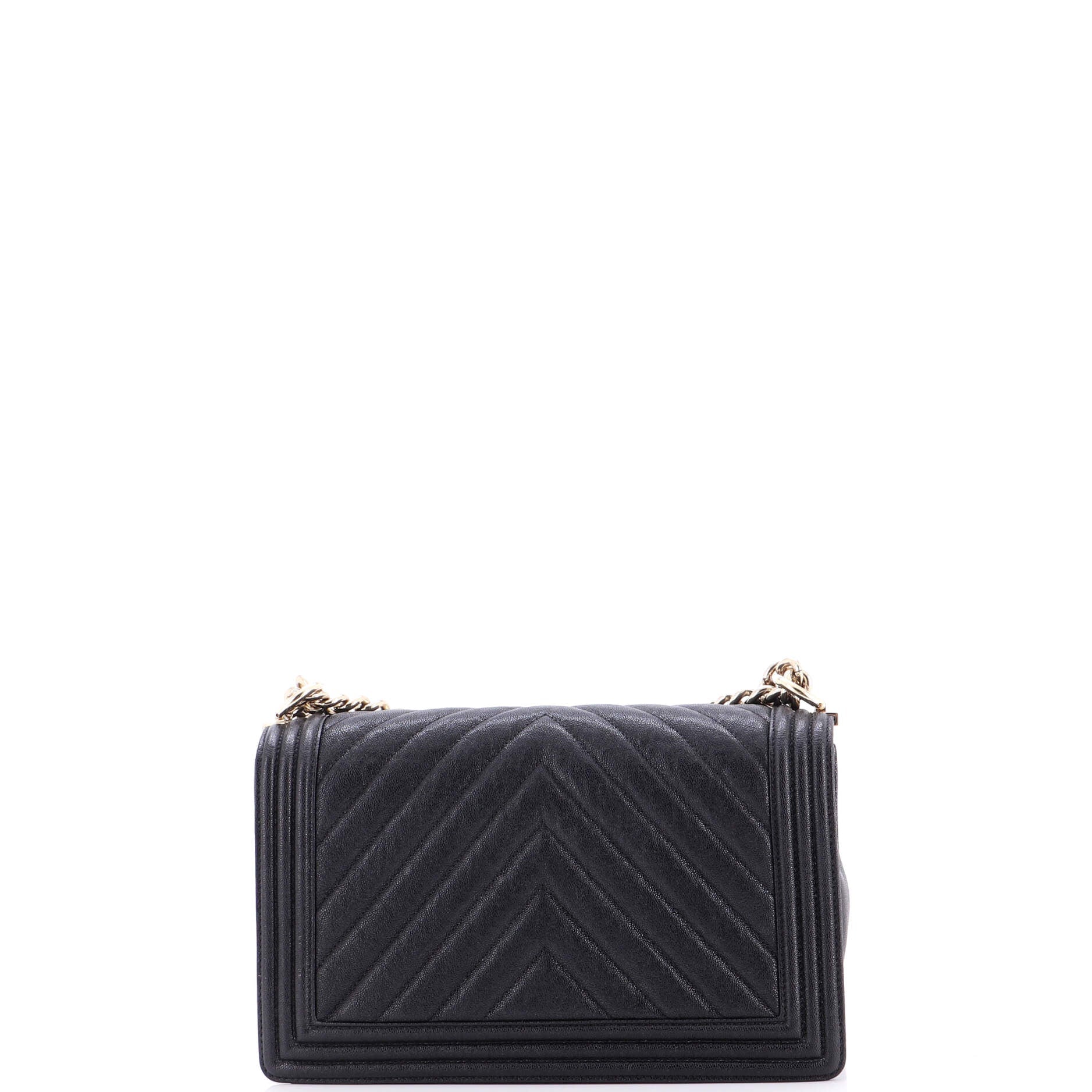 Boy Flap Bag Chevron Caviar New Medium