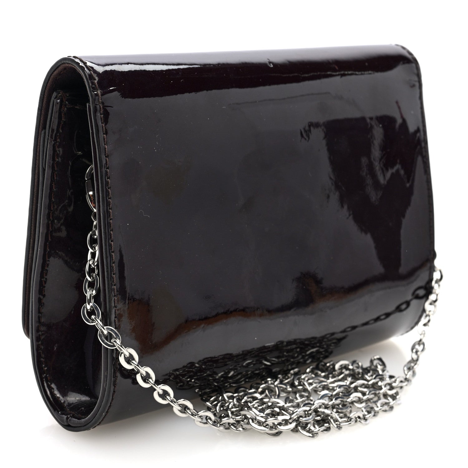 Patent Louise PM Chain Clutch Amarante