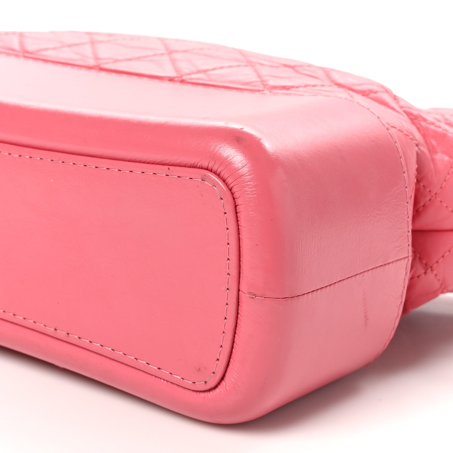 Aged Calfskin Quilted Medium Gabrielle Hobo Pink