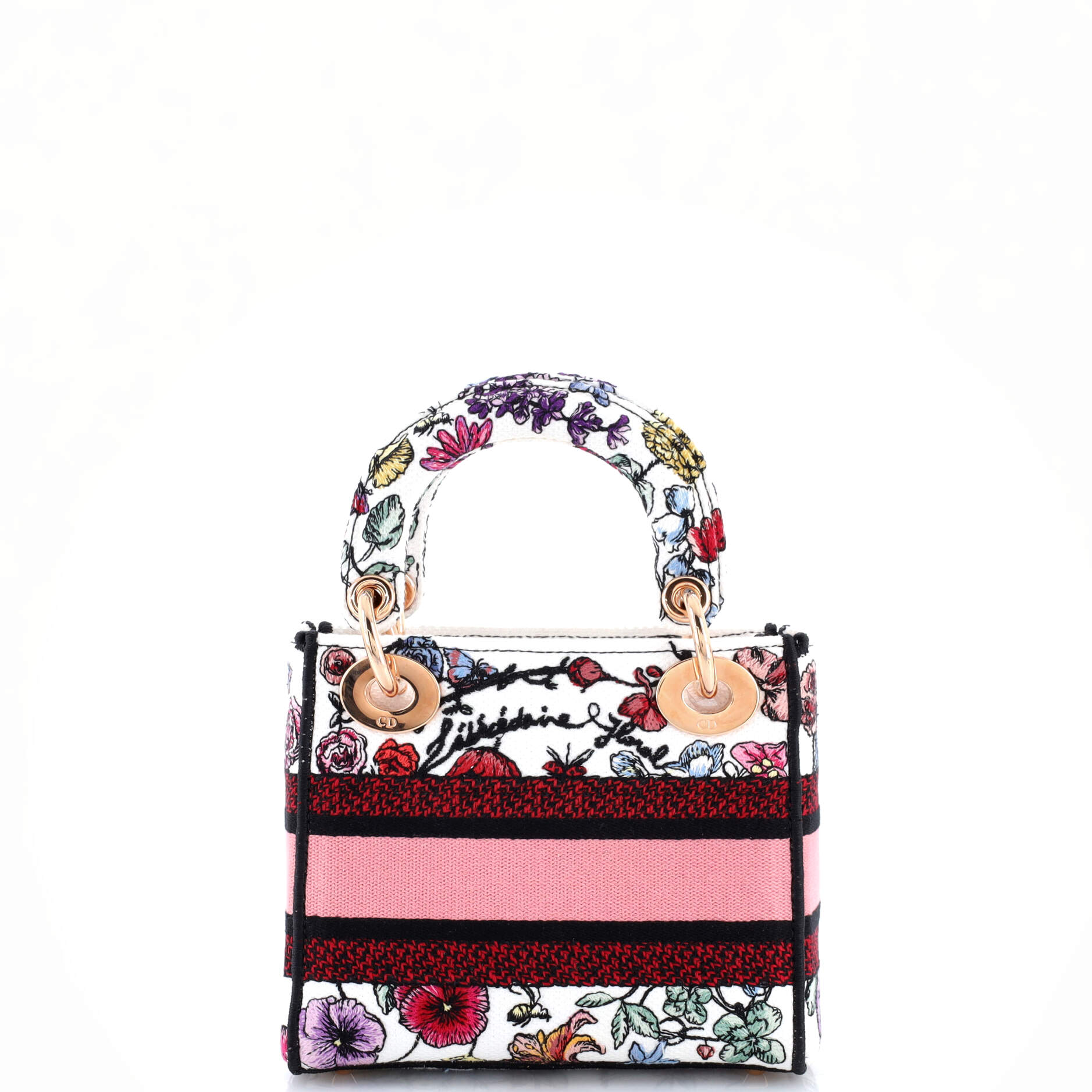 Lady D-Lite Bag Embroidered Canvas Mini