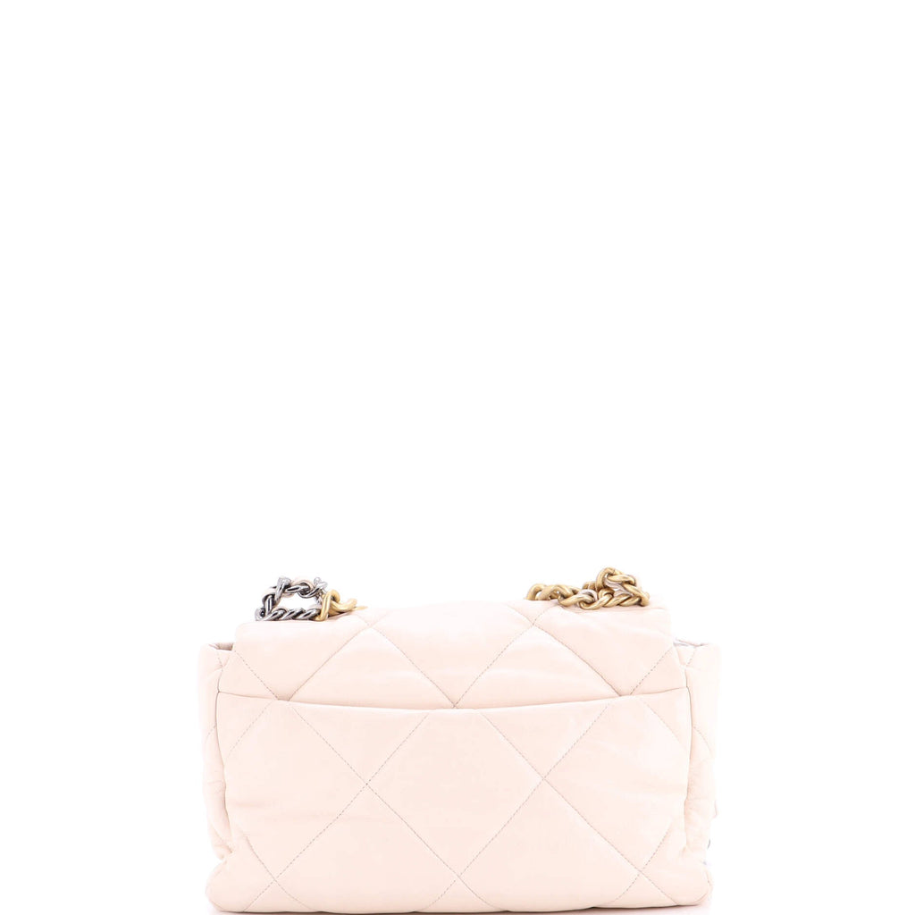 19 Flap Bag Quilted Leather Large
