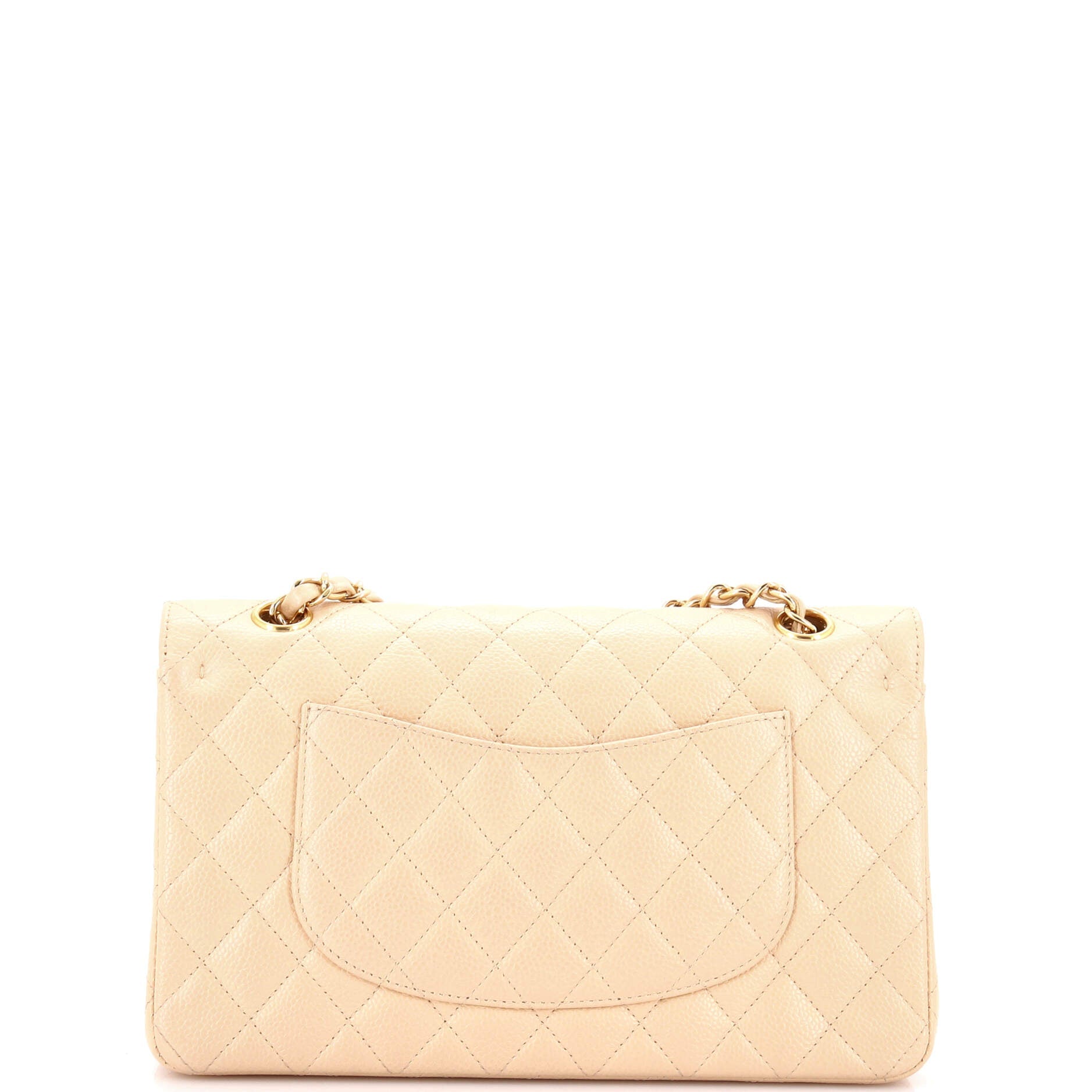 Vintage Classic Double Flap Bag Quilted Caviar Medium