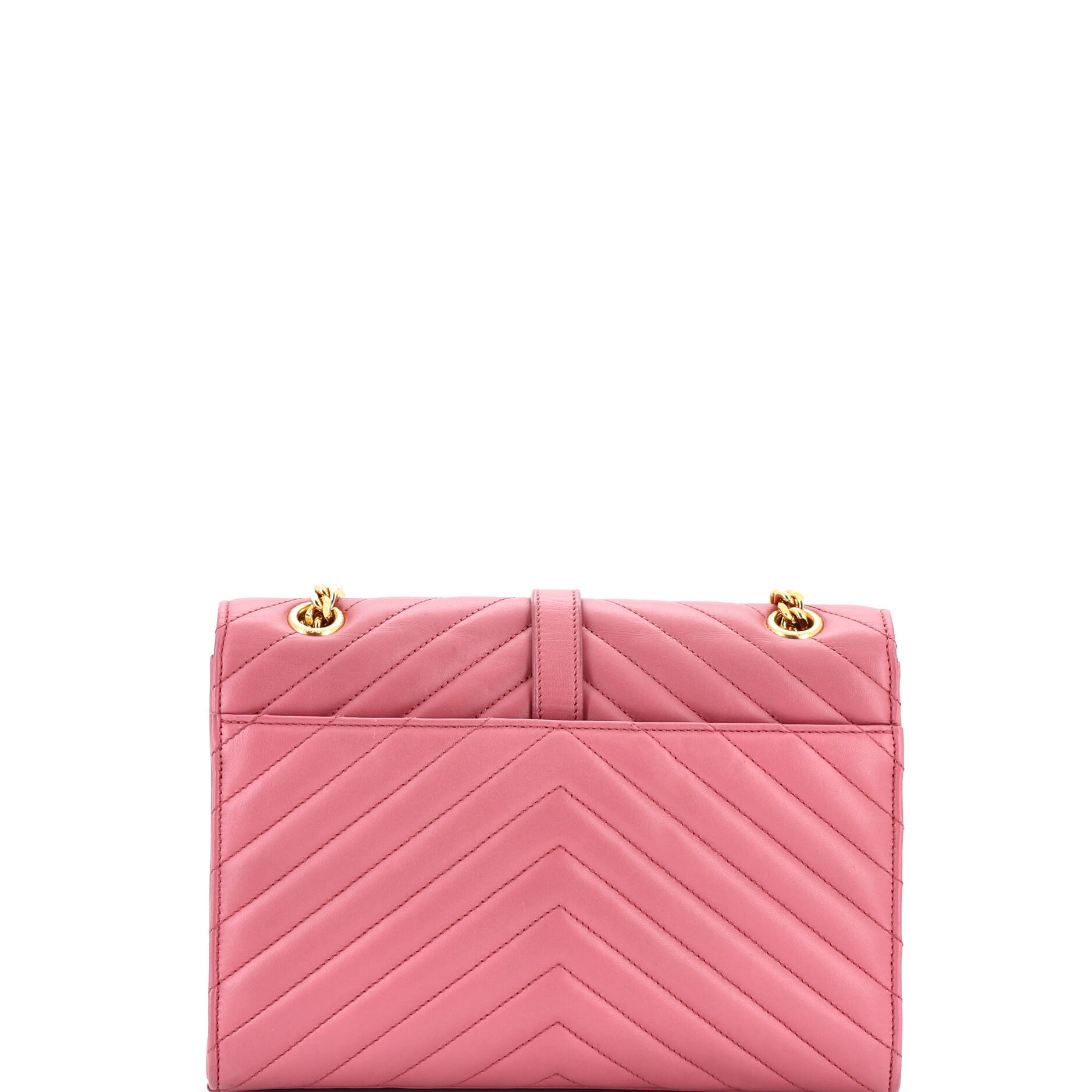 Classic Monogram Envelope Satchel Matelasse Chevron Leather Medium