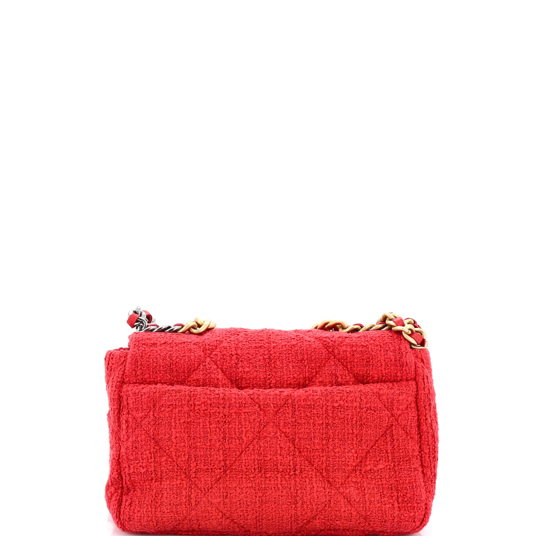 19 Flap Bag Quilted Tweed Medium