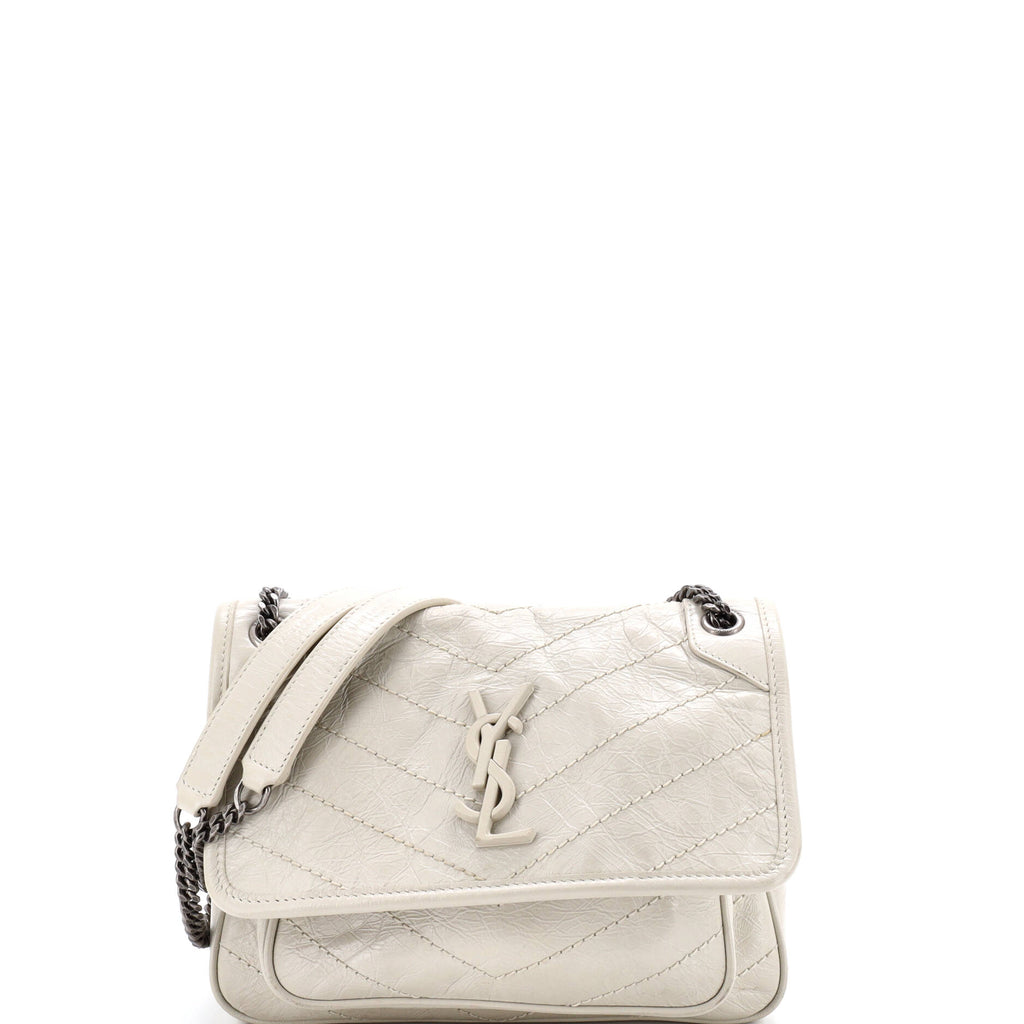 Niki Chain Flap Bag Matelasse Chevron Leather Baby