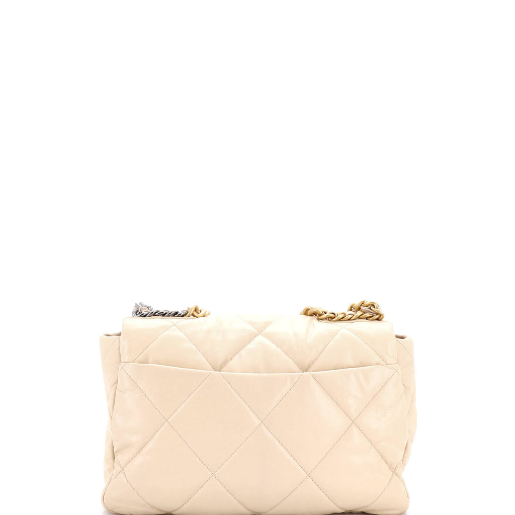 19 Flap Bag Quilted Leather Maxi