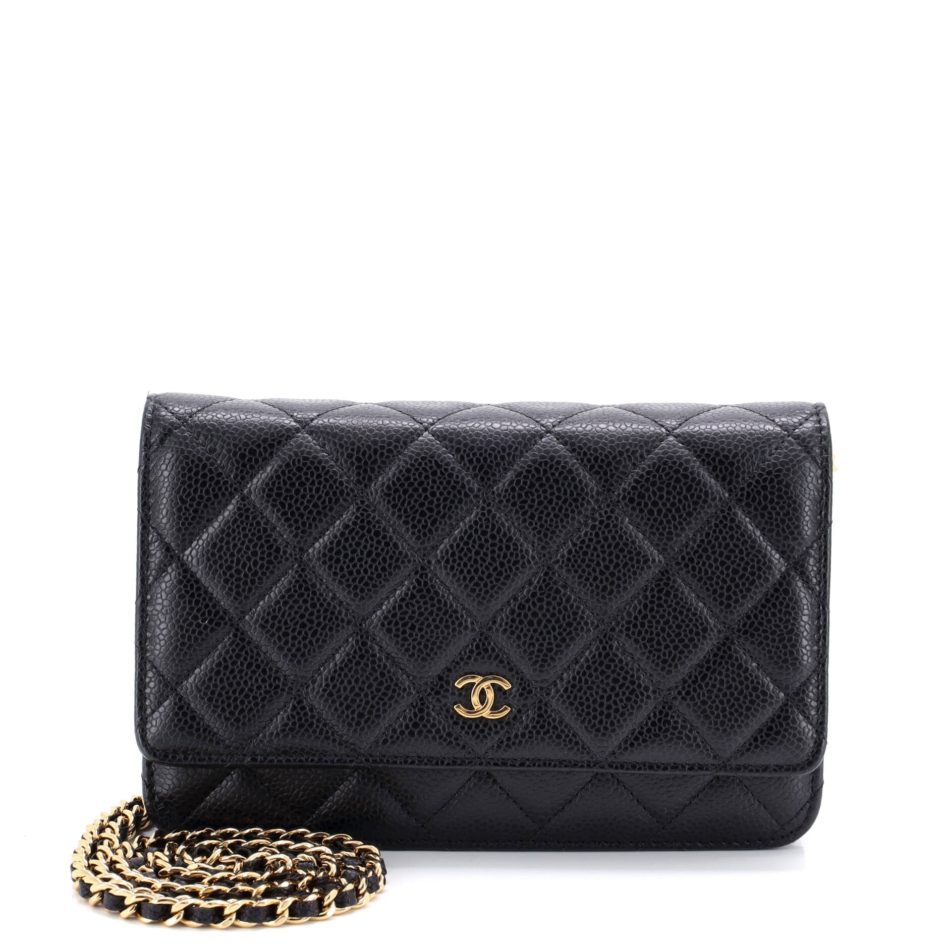 Wallet on Chain Quilted Caviar