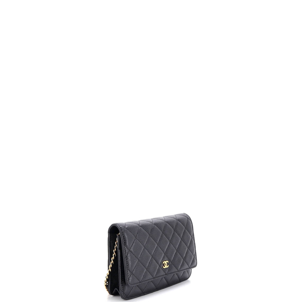 Wallet on Chain Quilted Caviar
