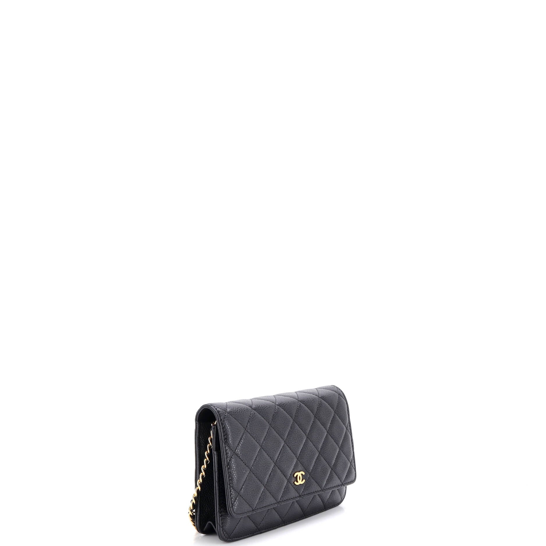 Wallet on Chain Quilted Caviar