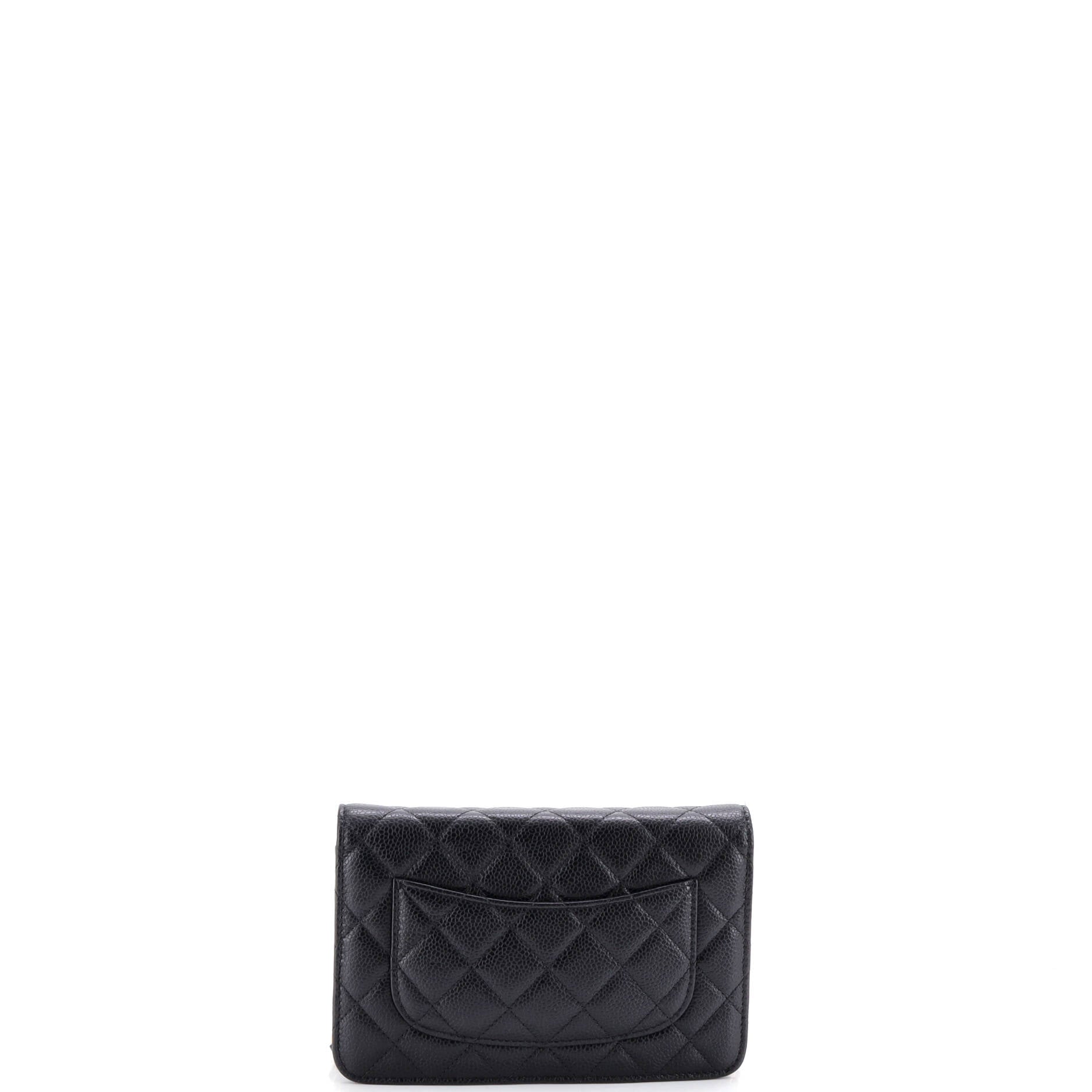 Wallet on Chain Quilted Caviar