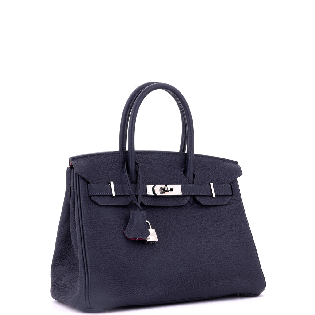 Birkin Handbag Verso Togo with Palladium Hardware 30