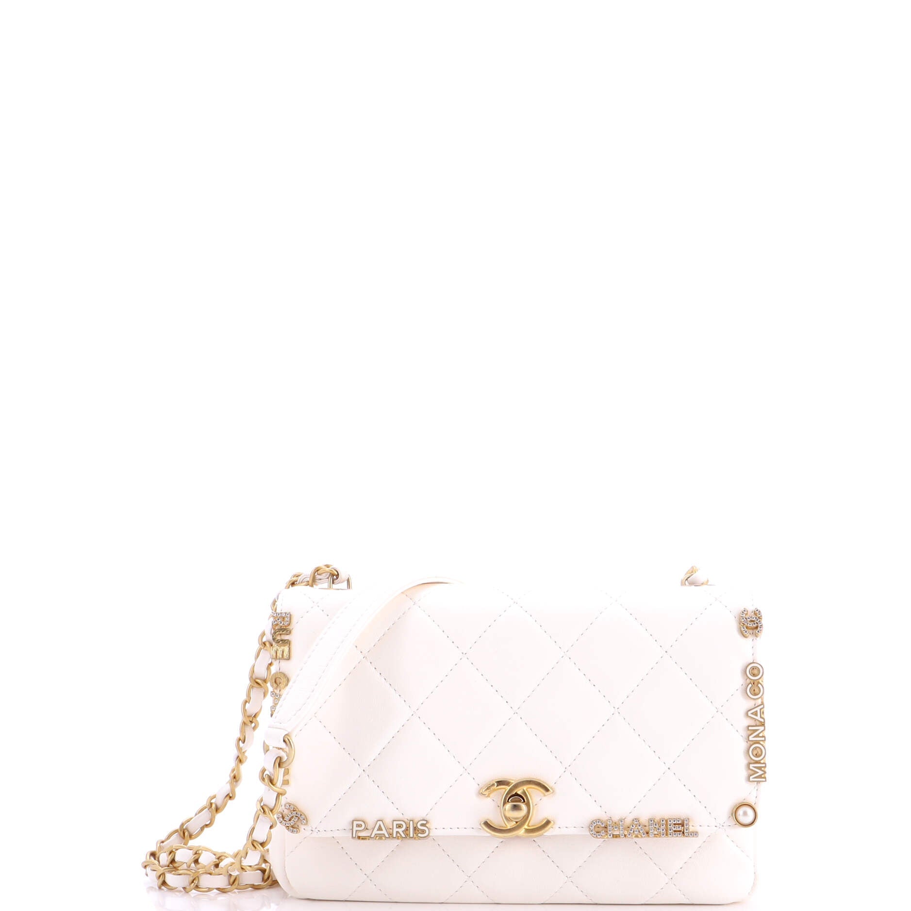 Paris Monaco Flap Bag Quilted Lambskin Mini