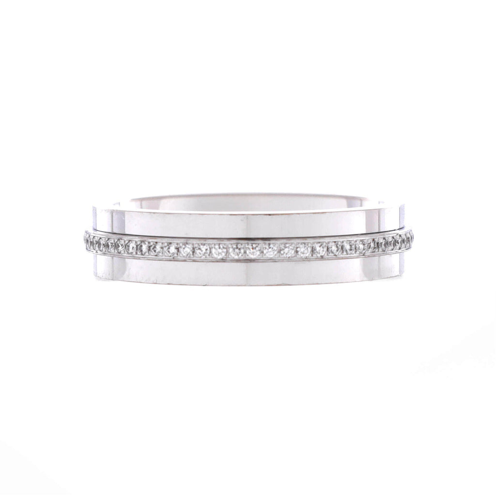 T Two Ring 18K White Gold and Diamonds Narrow