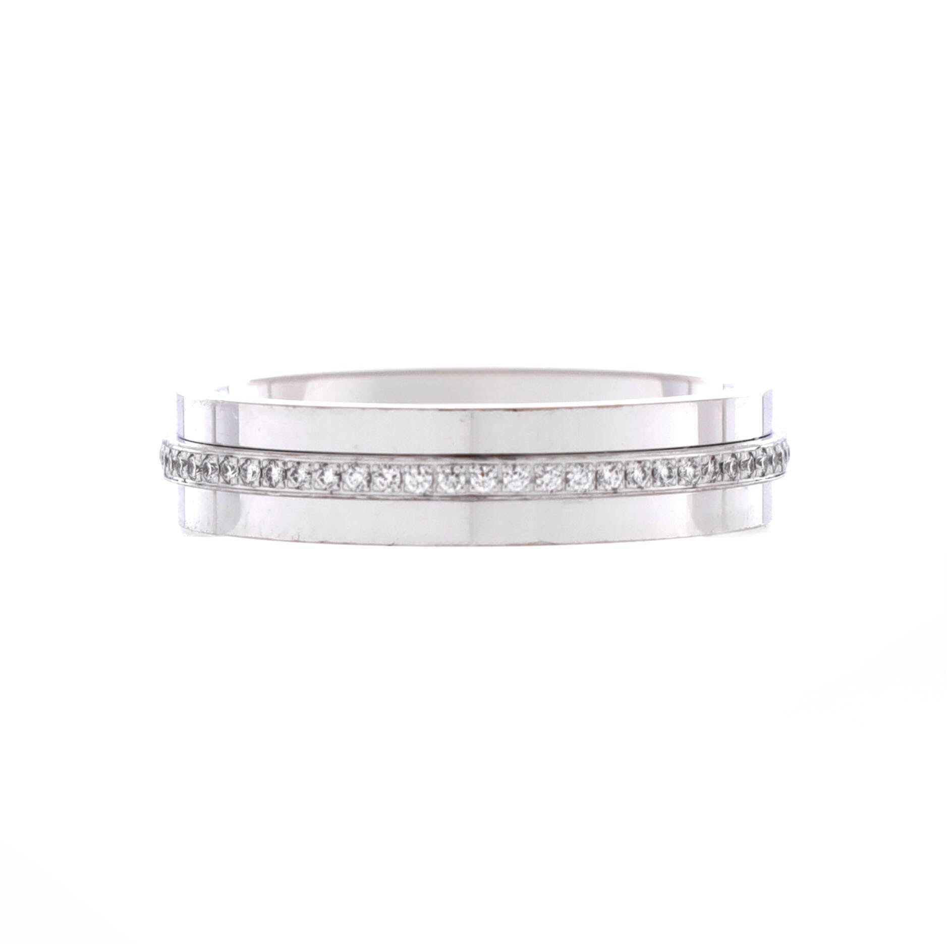 T Two Ring 18K White Gold and Diamonds Narrow
