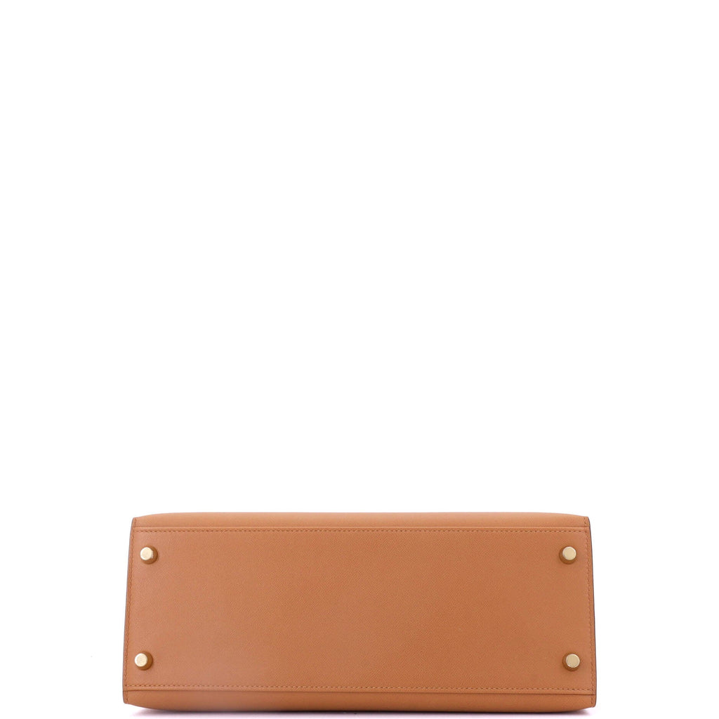 Touch Kelly Handbag Brown Madame with Shiny Niloticus Crocodile and Gold Hardware 28
