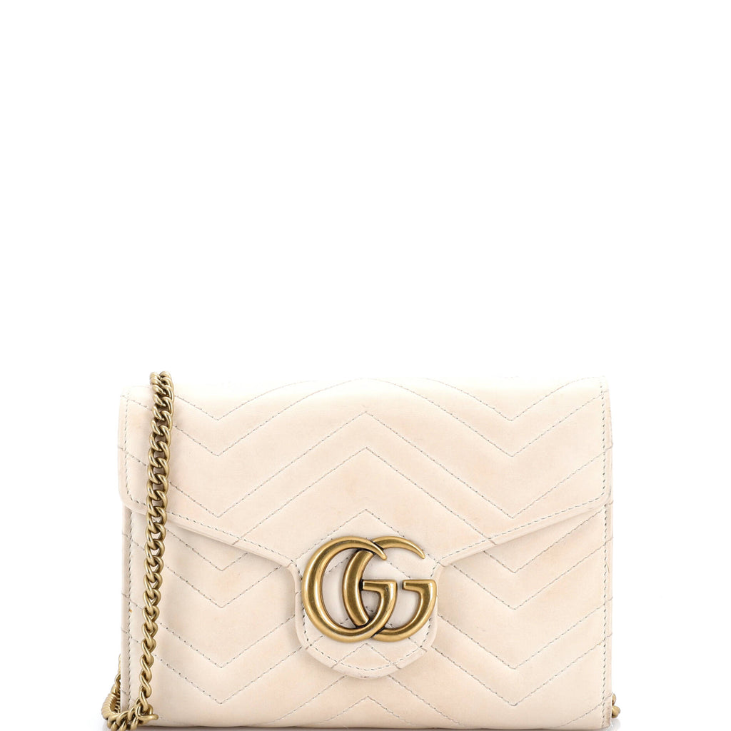 GG Marmont Chain Wallet Matelasse Leather Mini