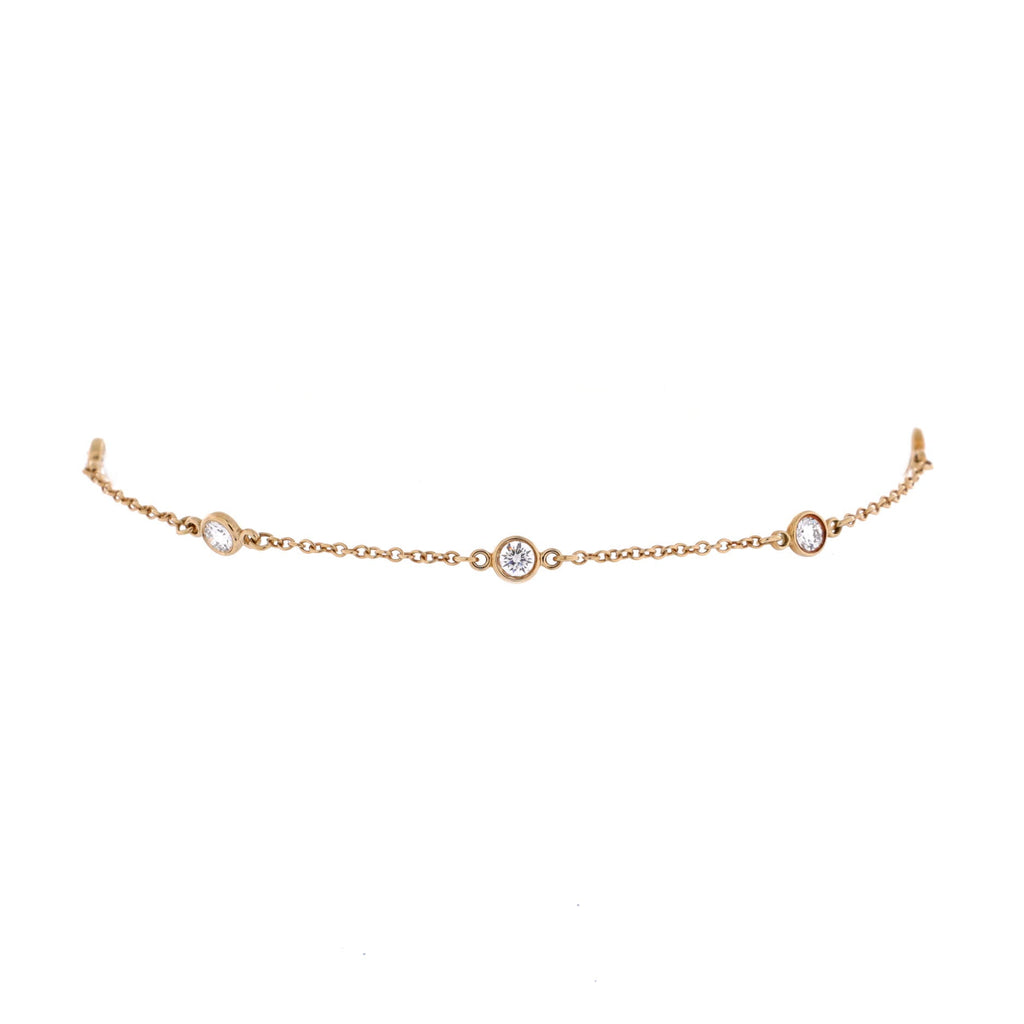 Elsa Peretti Diamonds By The Yard 5 Stone Bracelet 18K Yellow Gold with Diamonds