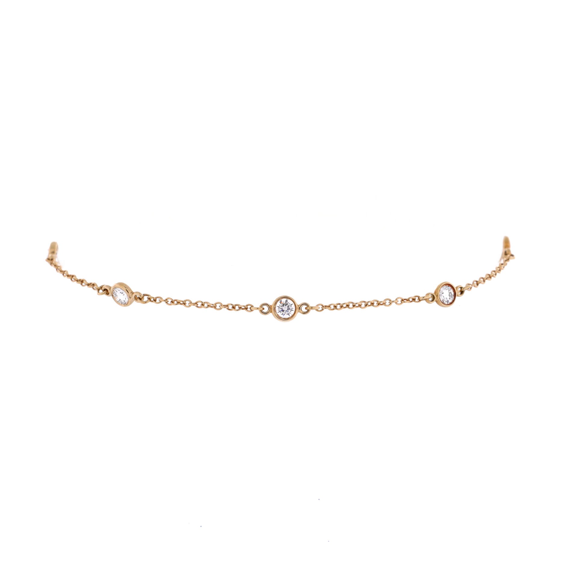 Elsa Peretti Diamonds By The Yard 5 Stone Bracelet 18K Yellow Gold with Diamonds