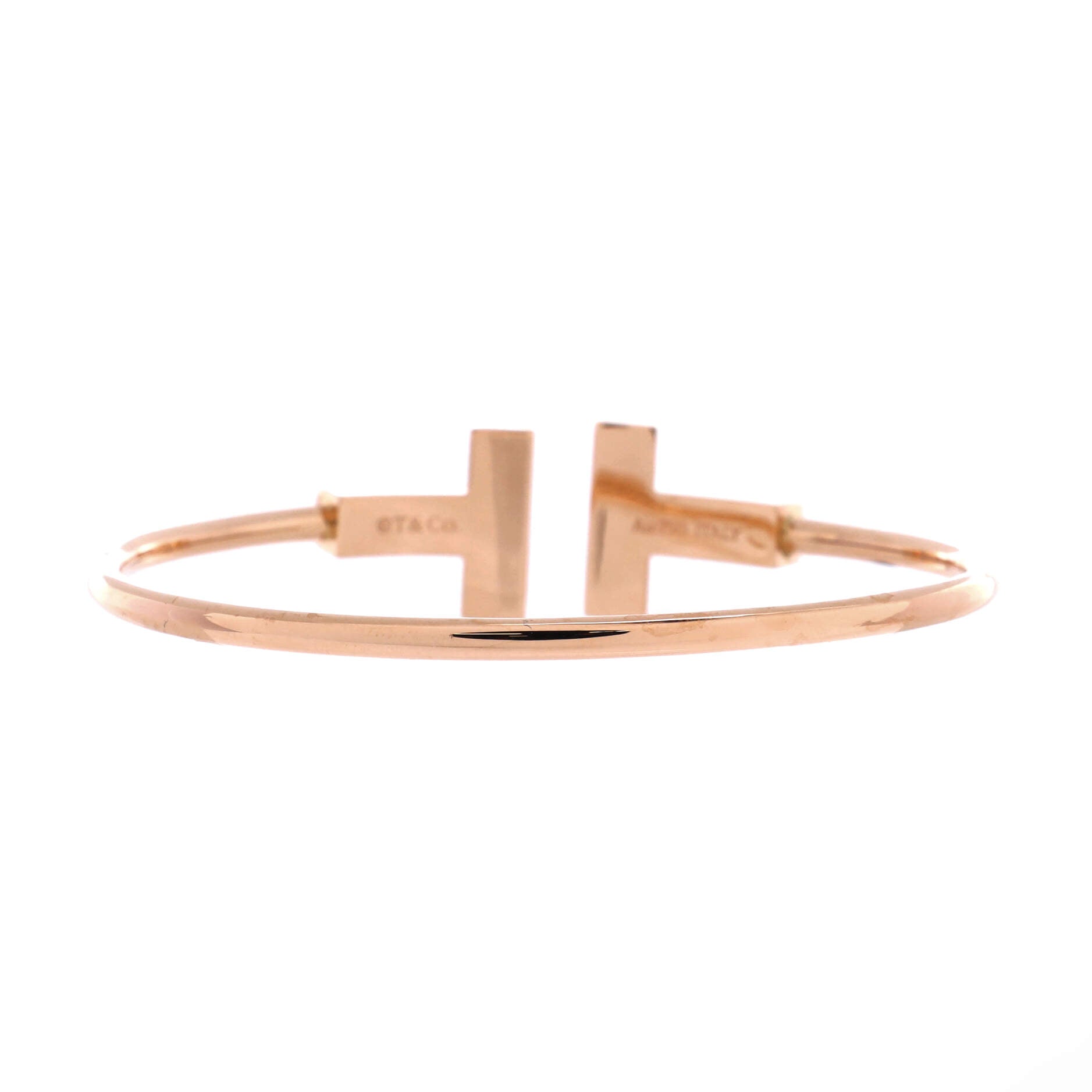 T Wire Bracelet 18K Rose Gold Wide