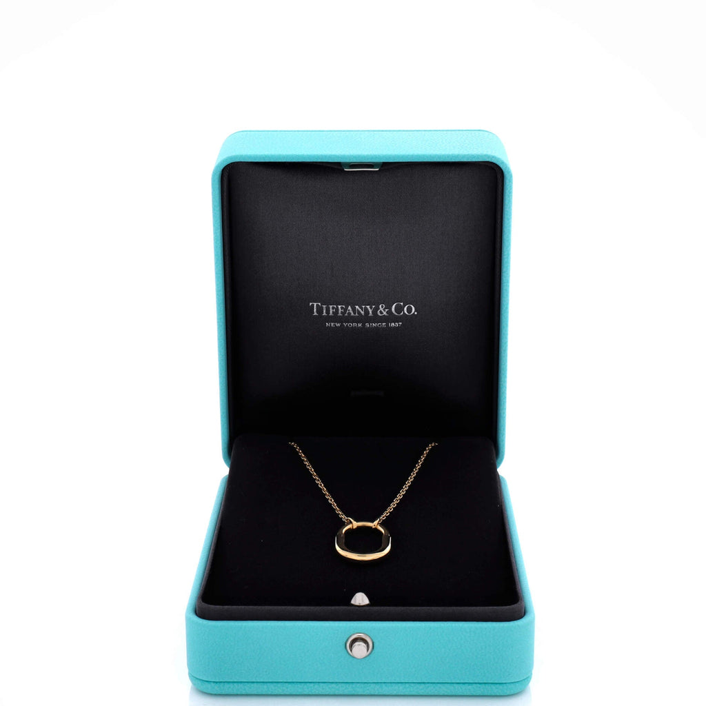 Lock Motif Pendant Necklace 18K Yellow Gold Small
