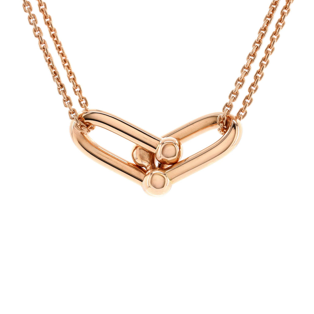 HardWear Double Link Pendant Necklace 18K Rose Gold
