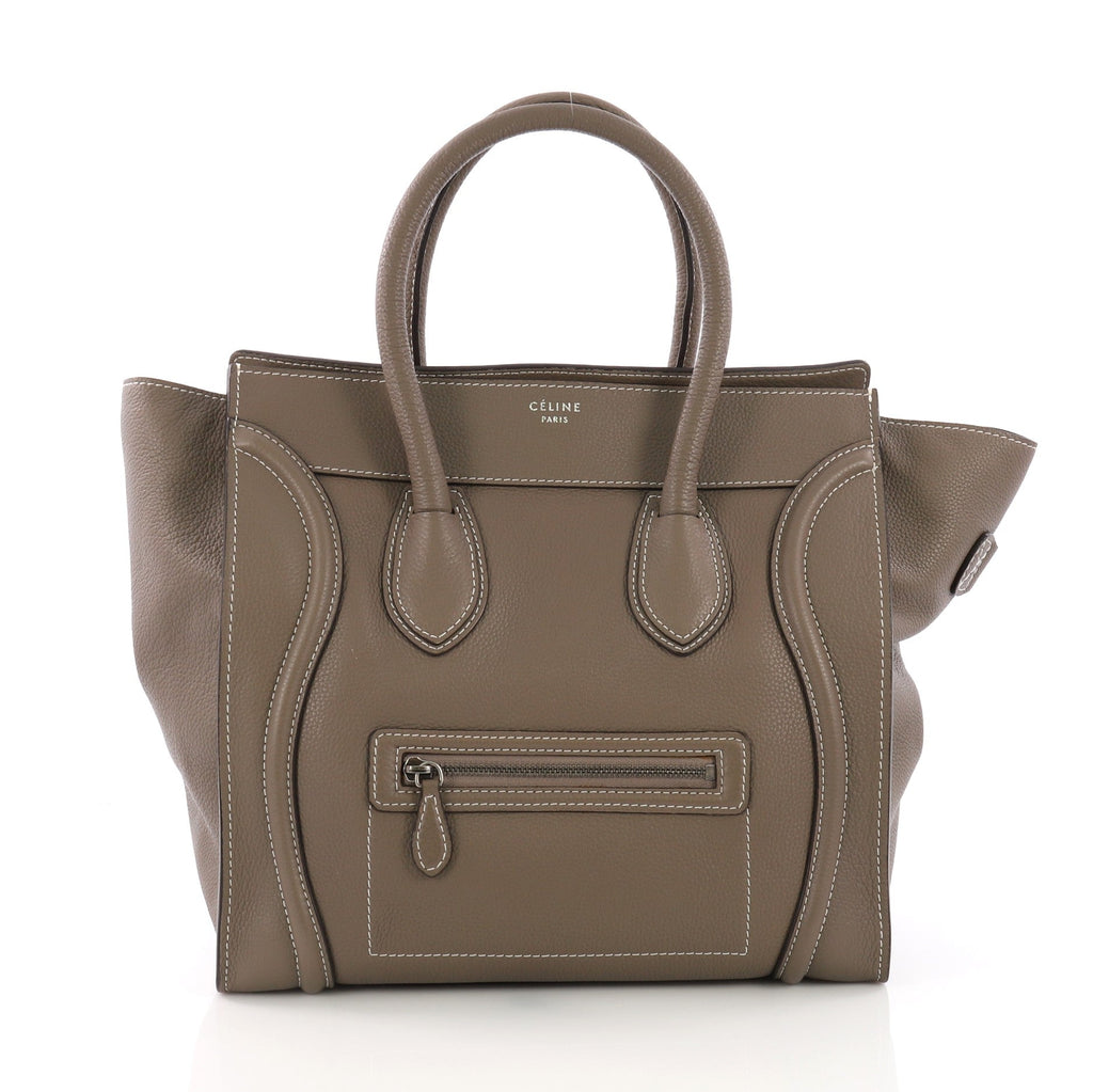 Luggage Handbag Grainy Leather Mini