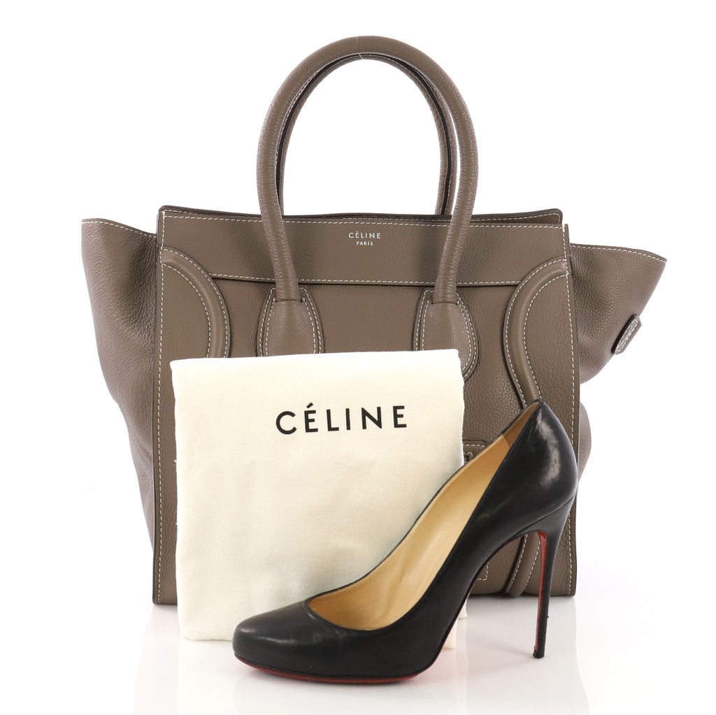Luggage Handbag Grainy Leather Mini