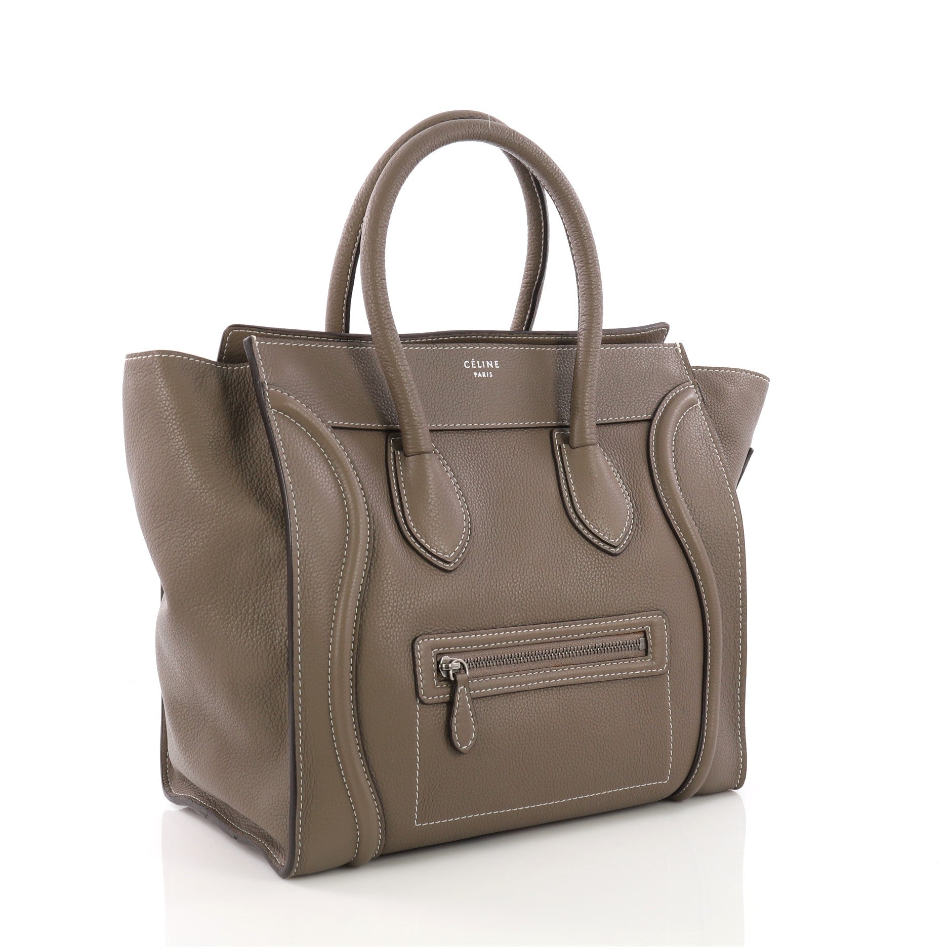 Luggage Handbag Grainy Leather Mini