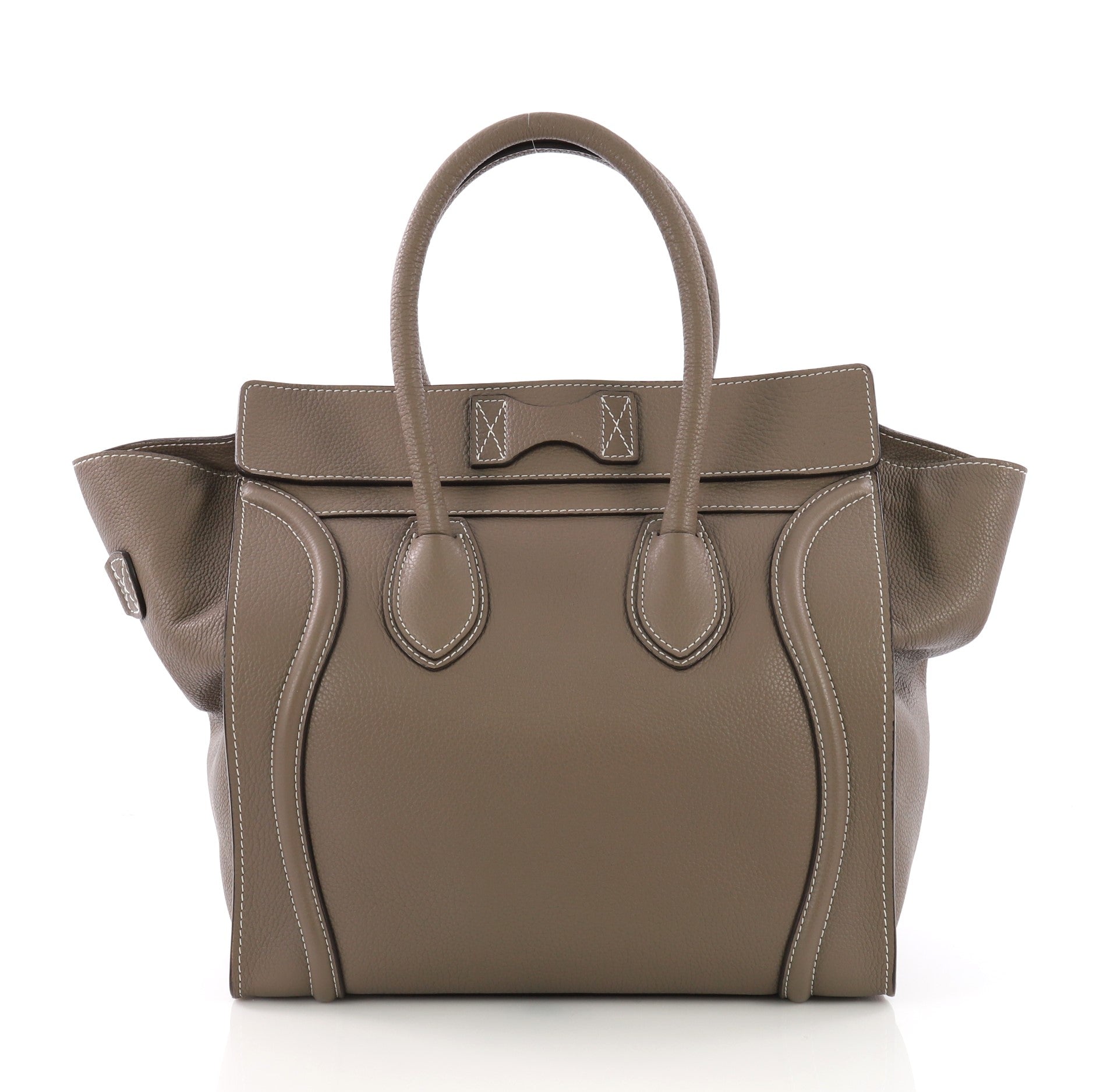 Luggage Handbag Grainy Leather Mini