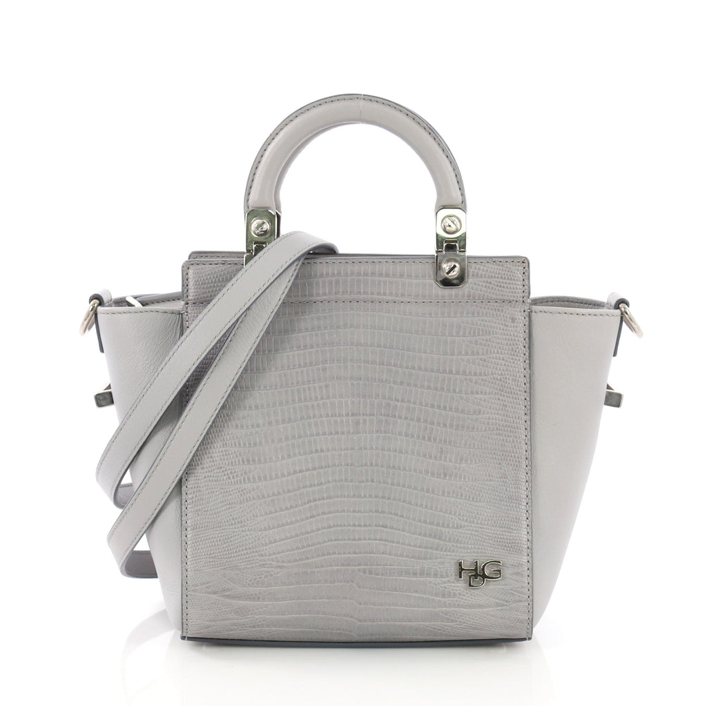 HDG Tote Lizard Embossed and Leather Mini