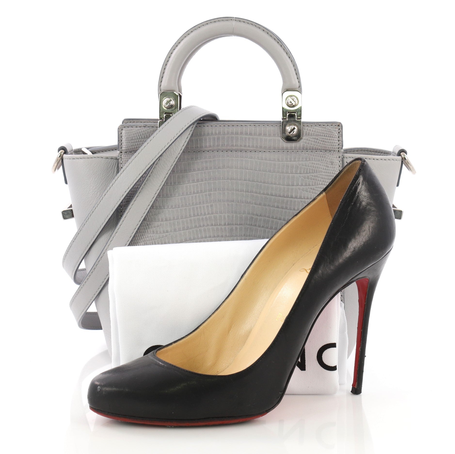 HDG Tote Lizard Embossed and Leather Mini