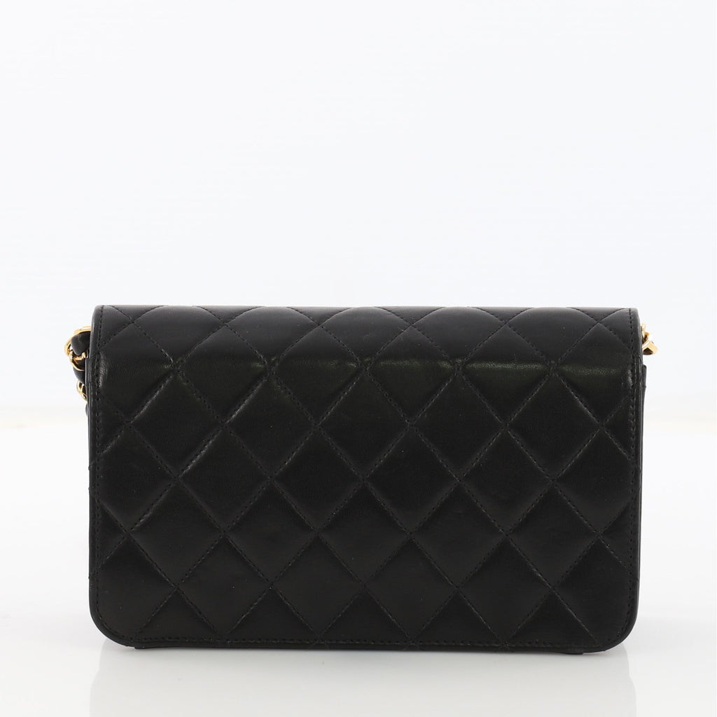 Vintage 3 Way Full Flap Bag Quilted Lambskin Mini