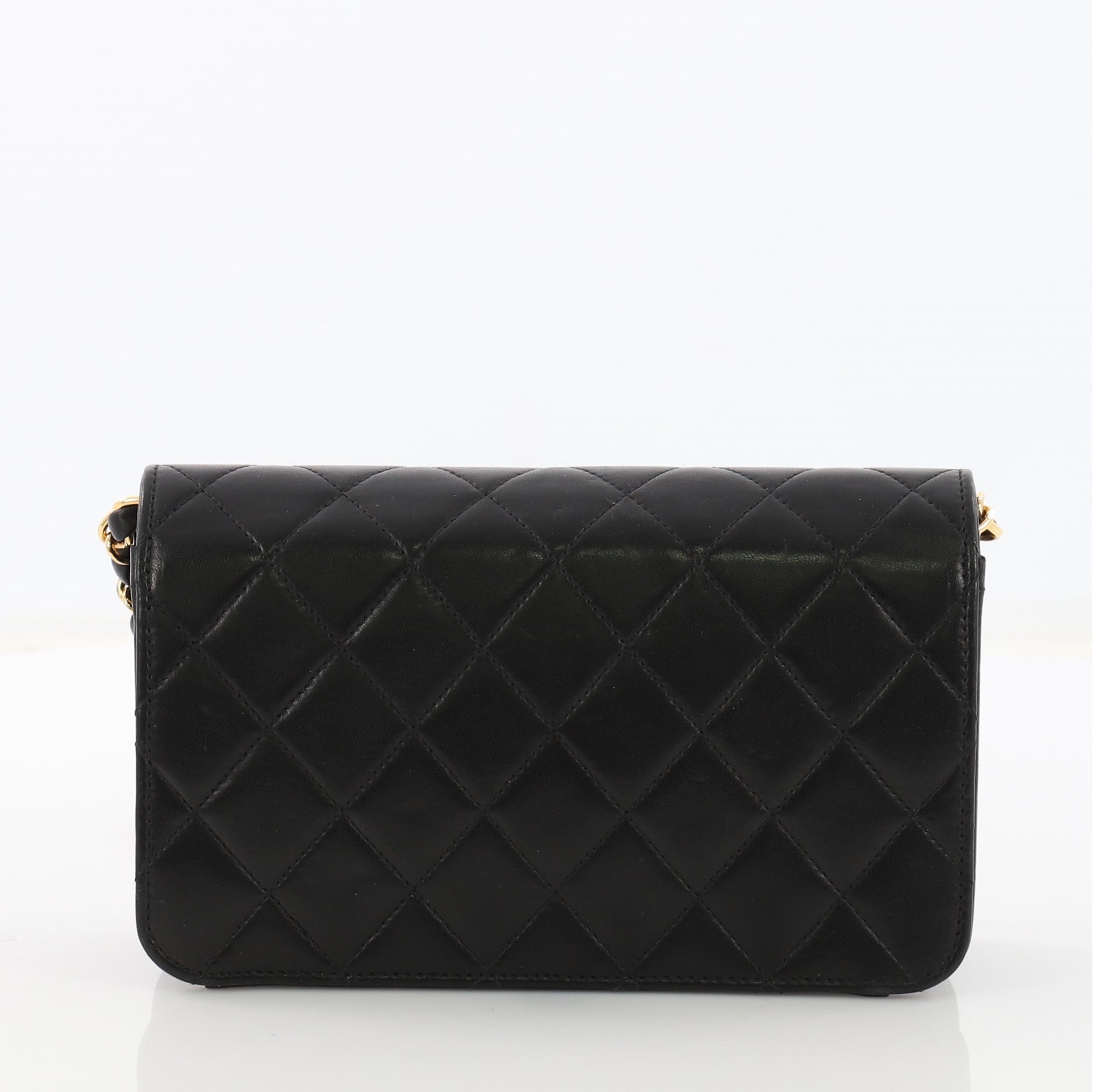 Vintage 3 Way Full Flap Bag Quilted Lambskin Mini