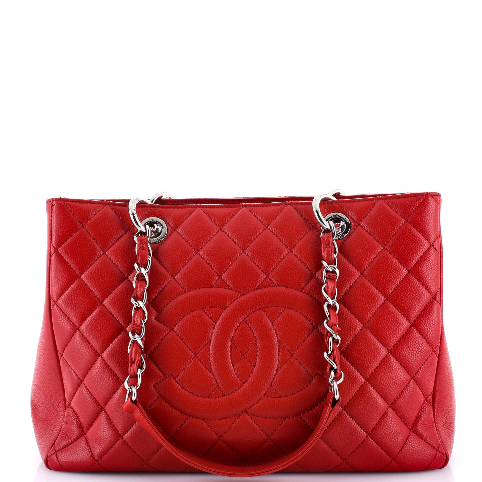 Grand Shopping Tote Quilted Caviar