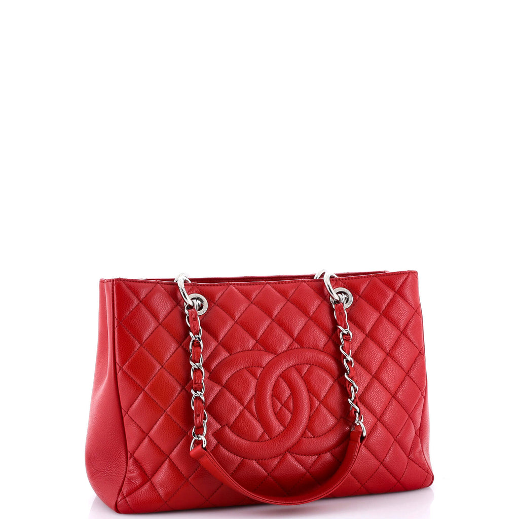 Grand Shopping Tote Quilted Caviar